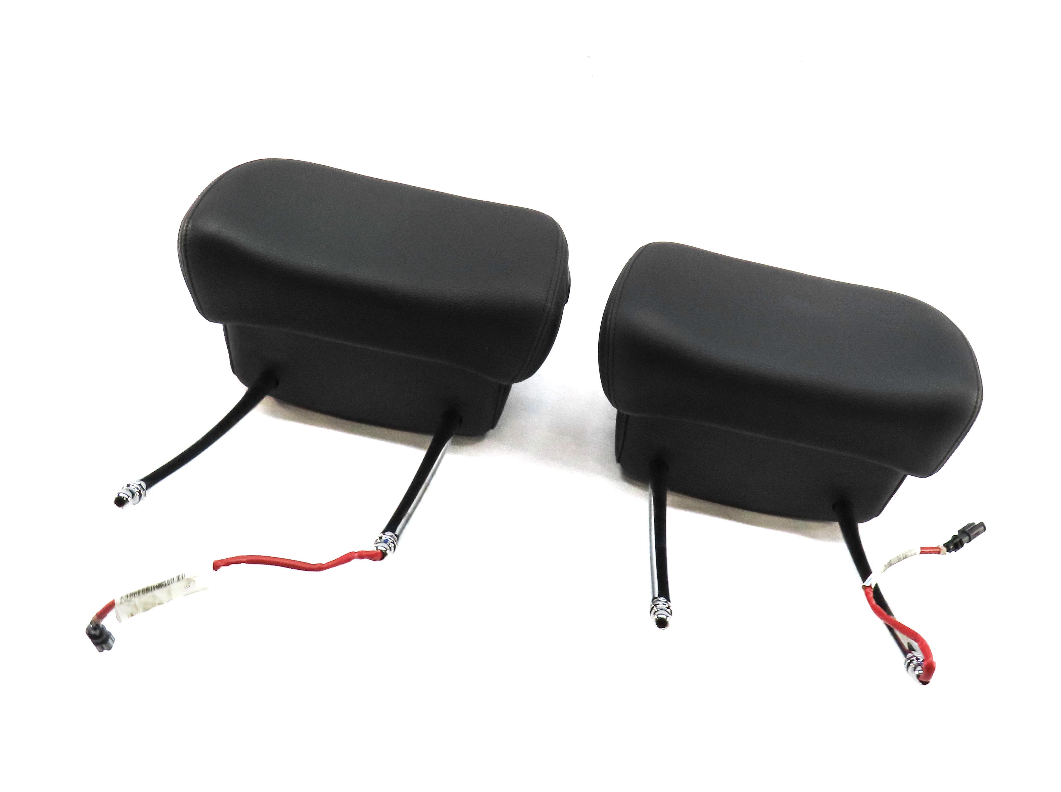 2008-2011 BMW X5 X6 (E70 E71) FRONT LEFT & RIGHT HEADREST (BLACK NEVADA LEATHER) — exact item pictured