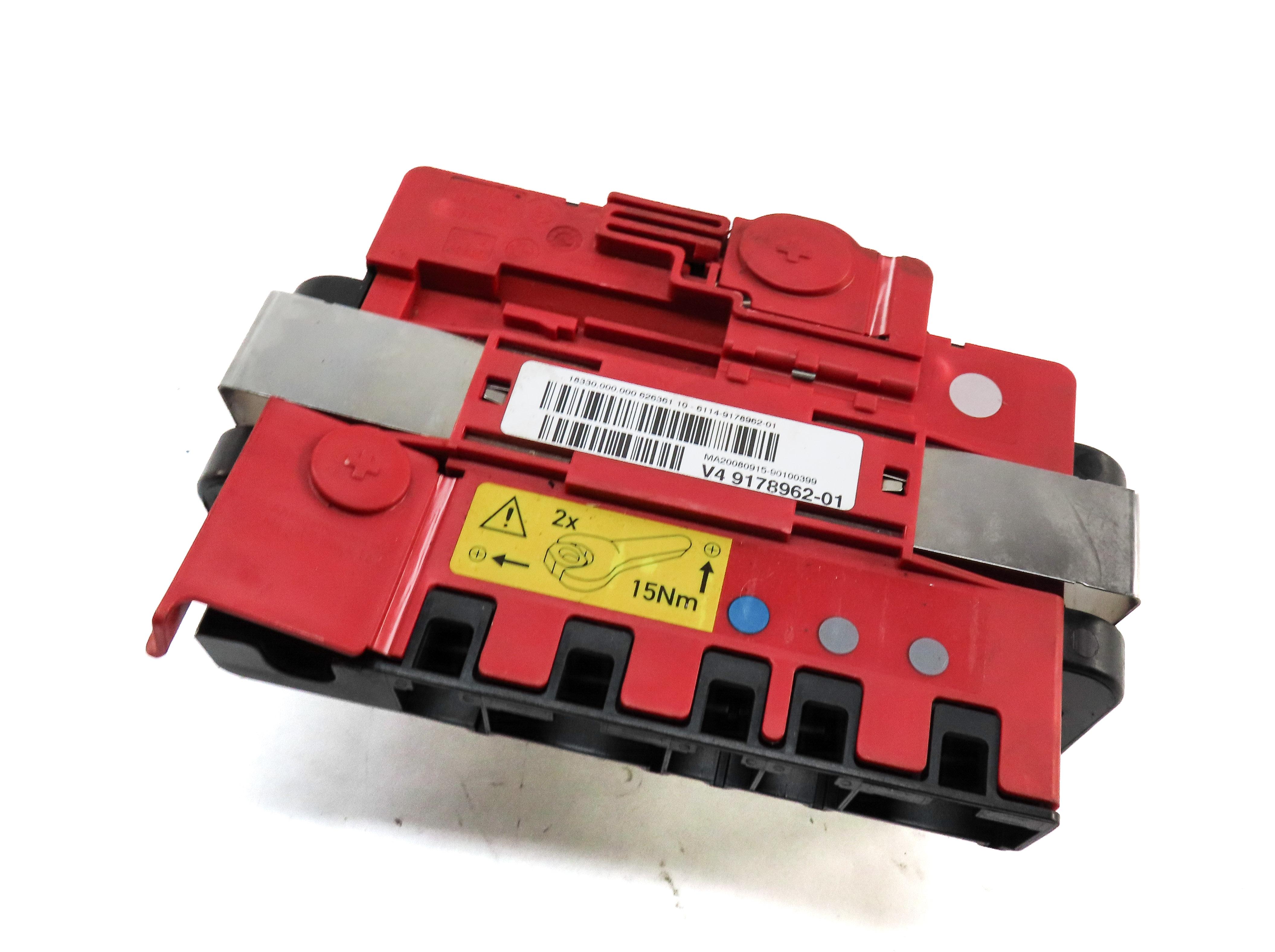 2009 BMW X6 (E71) POSITIVE BATTERY TERMINAL JUNCTION PLATE 61149178962 — exact item pictured