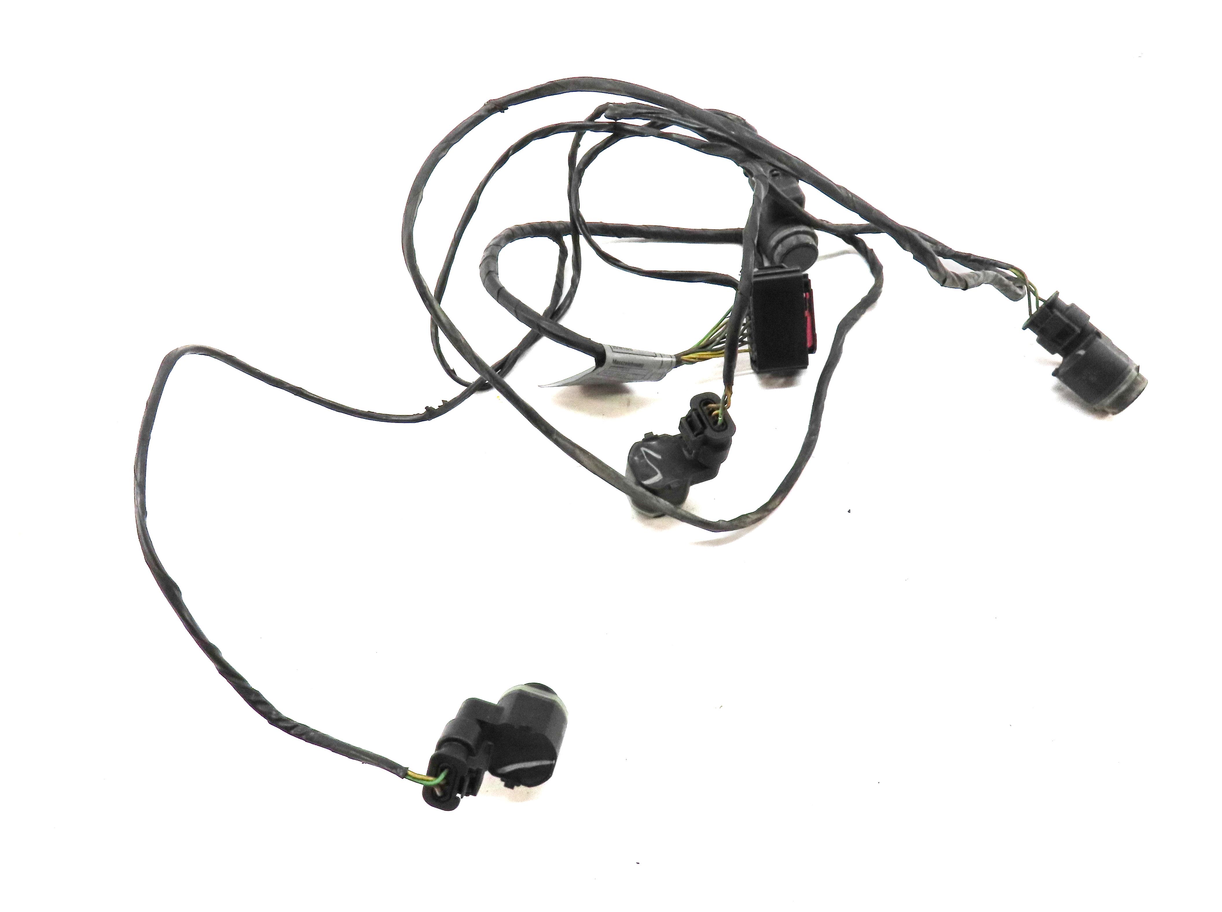 2009 BMW X6 (E71) FRONT PARK DISTANCE PDC SENSOR SET4 (BLACK 2) w/ WIRE HARNESS — exact item pictured