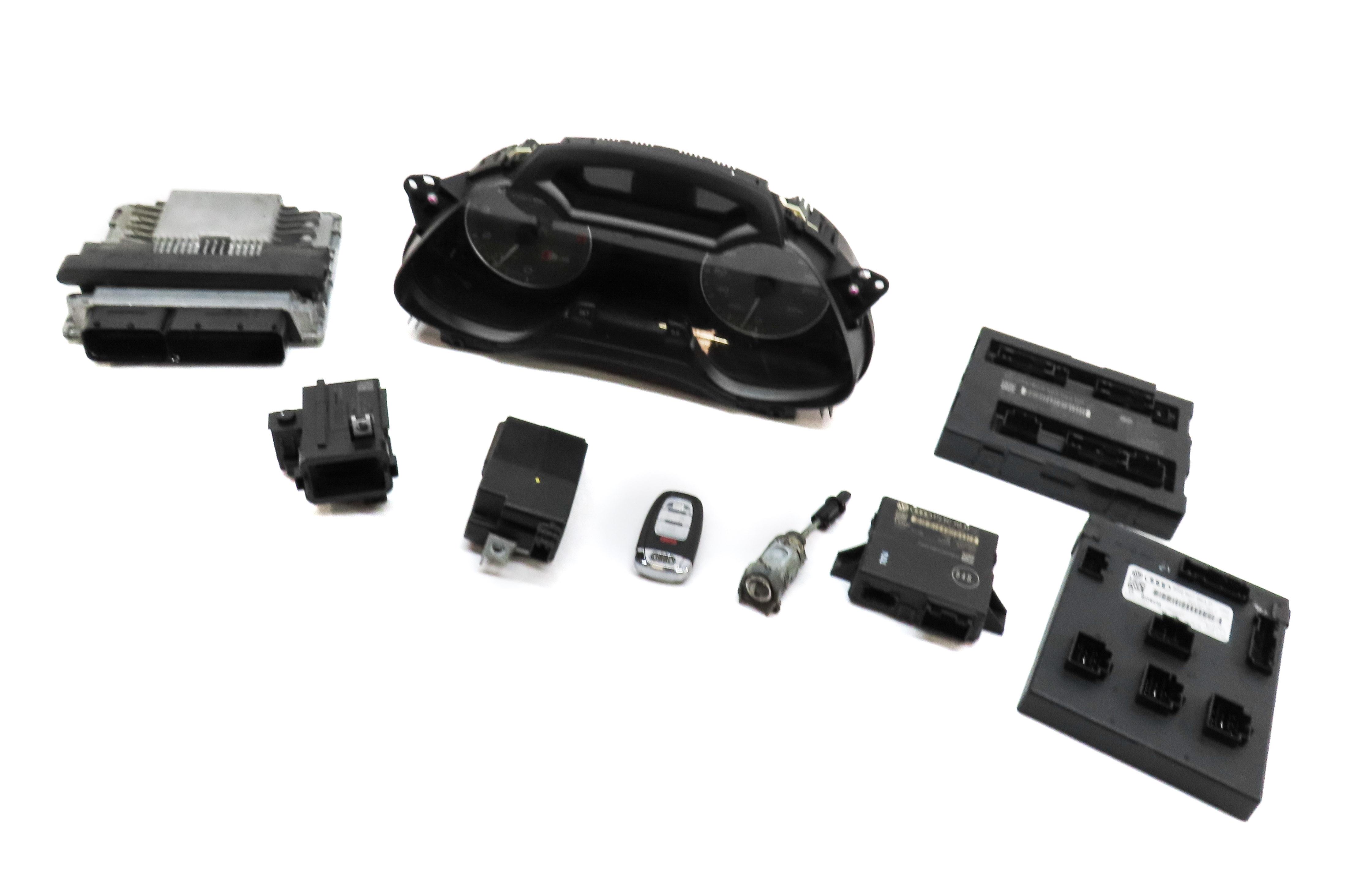 AUDI S4 SEDAN S5 B8 8K 8T 3.0L SPEEDOMETER BODY ECM ENGINE MODULE LOCK & KEY SET — exact item pictured