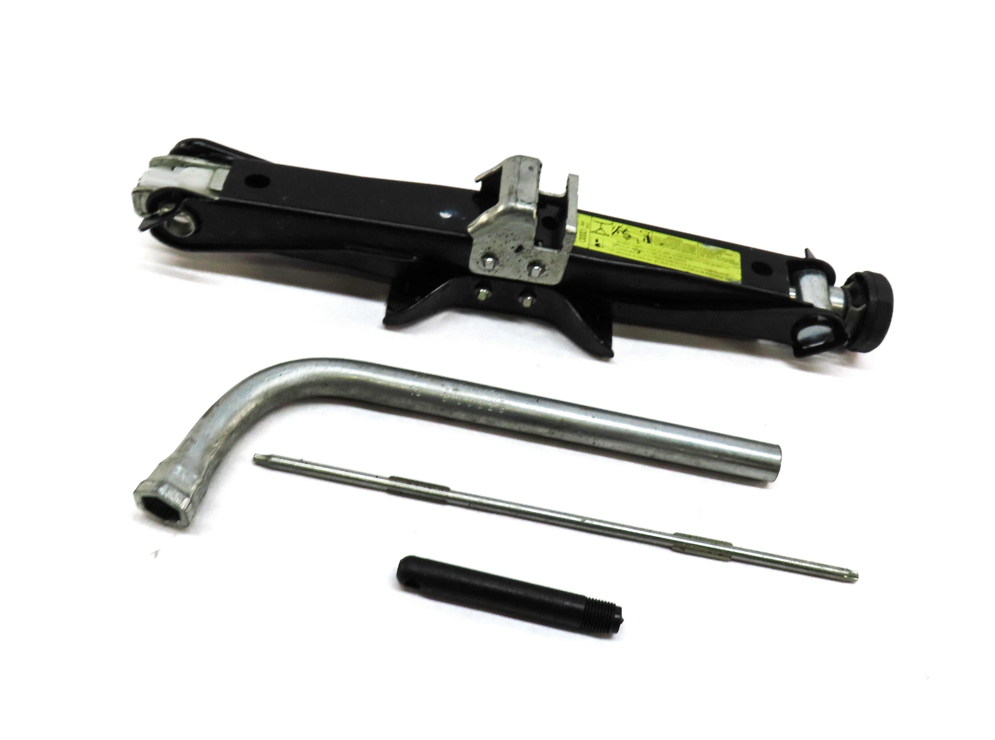 09-17 AUDI A4 S4 A5 S5 (B8 8K 8T) EMERGENCY SPARE TIRE CAR LIFT JACK TOOL KIT — exact item pictured