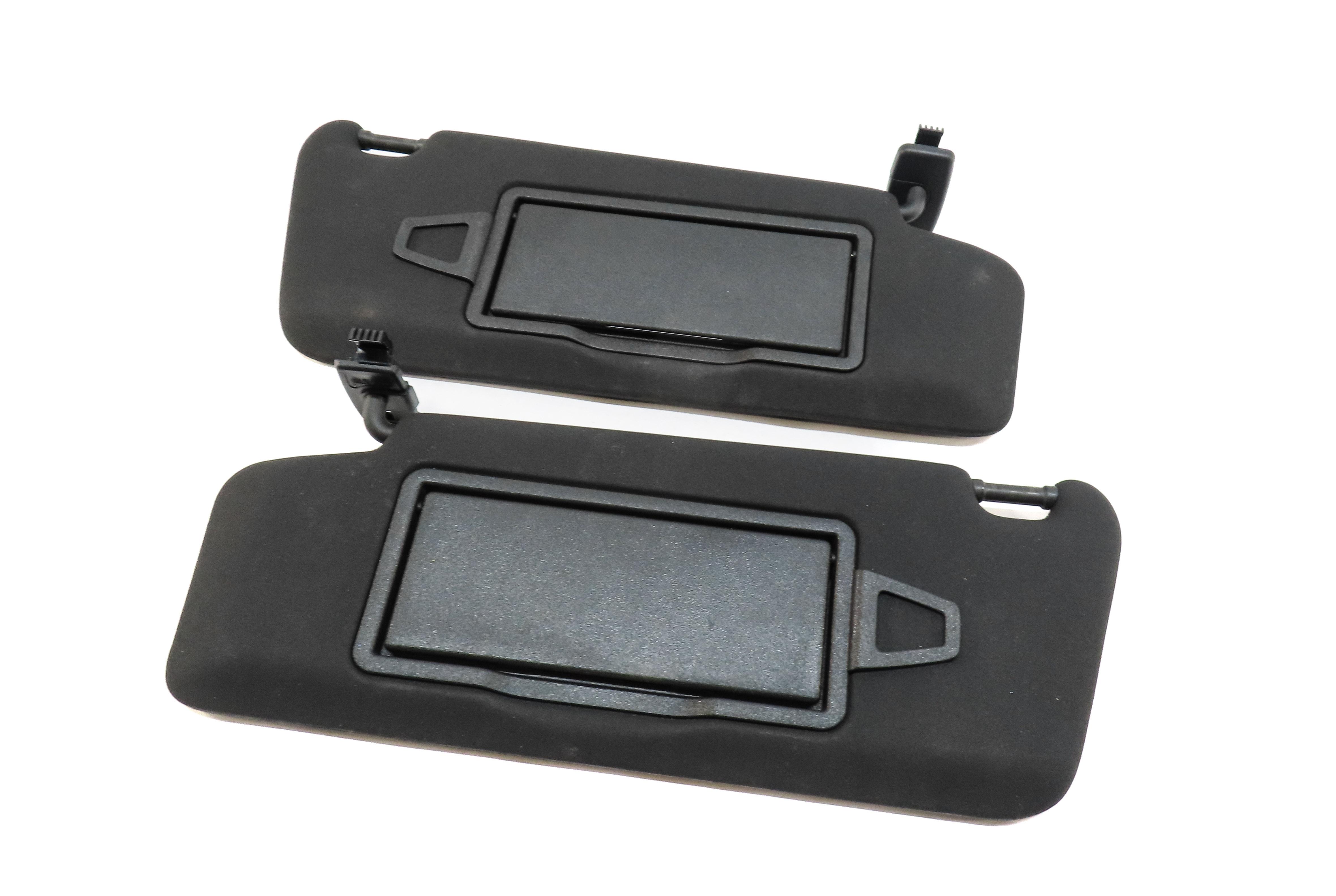 2008-2014 MERCEDES BENZ C-CLASS (W204) FRONT LEFT & RIGHT SUNVISOR SET (BLACK) — exact item pictured