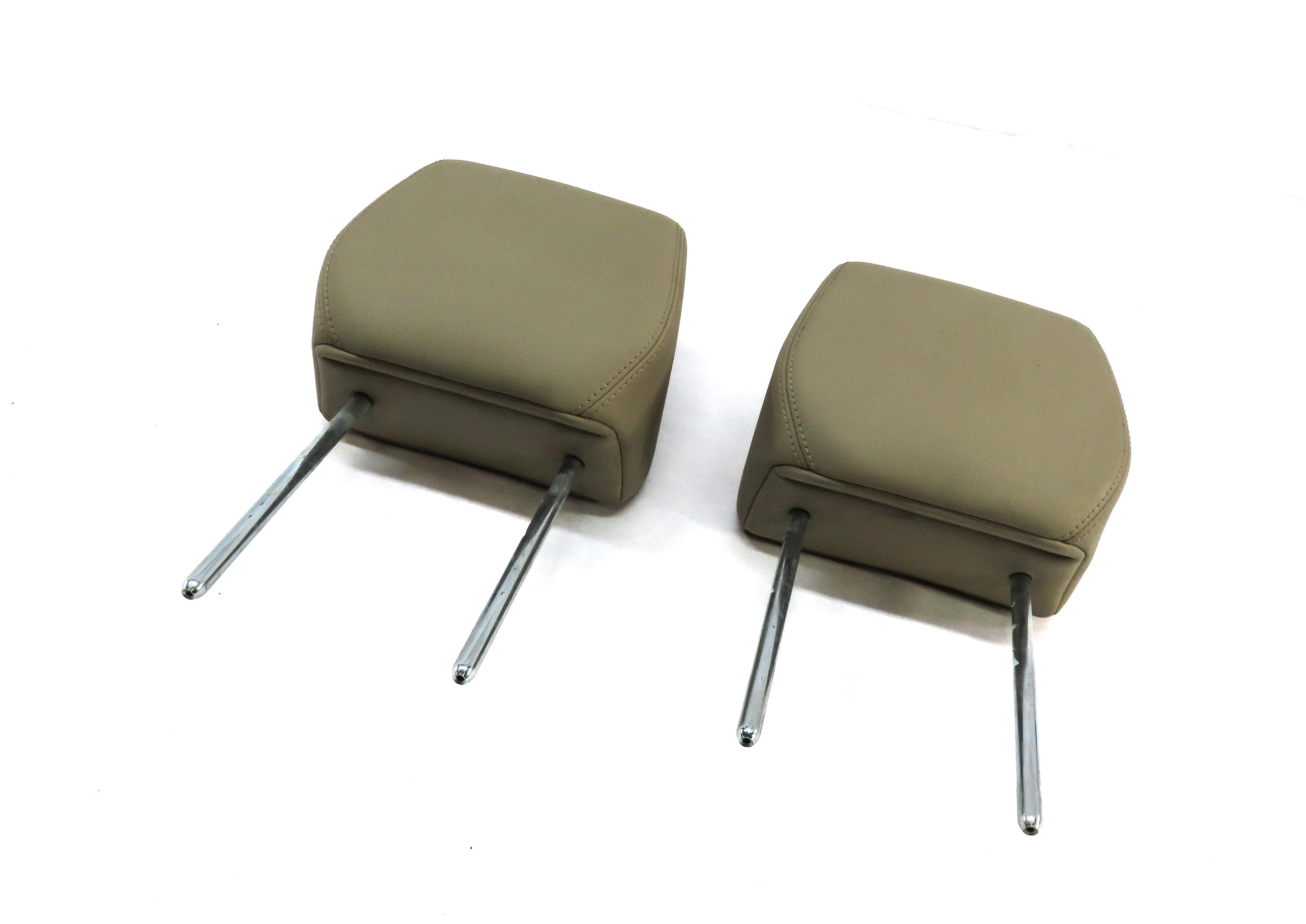 12-15 LAND RANGE ROVER EVOQUE L538 FRONT LEFT RIGHT SEAT HEADREST SET 2 (ALMOND) — exact item pictured
