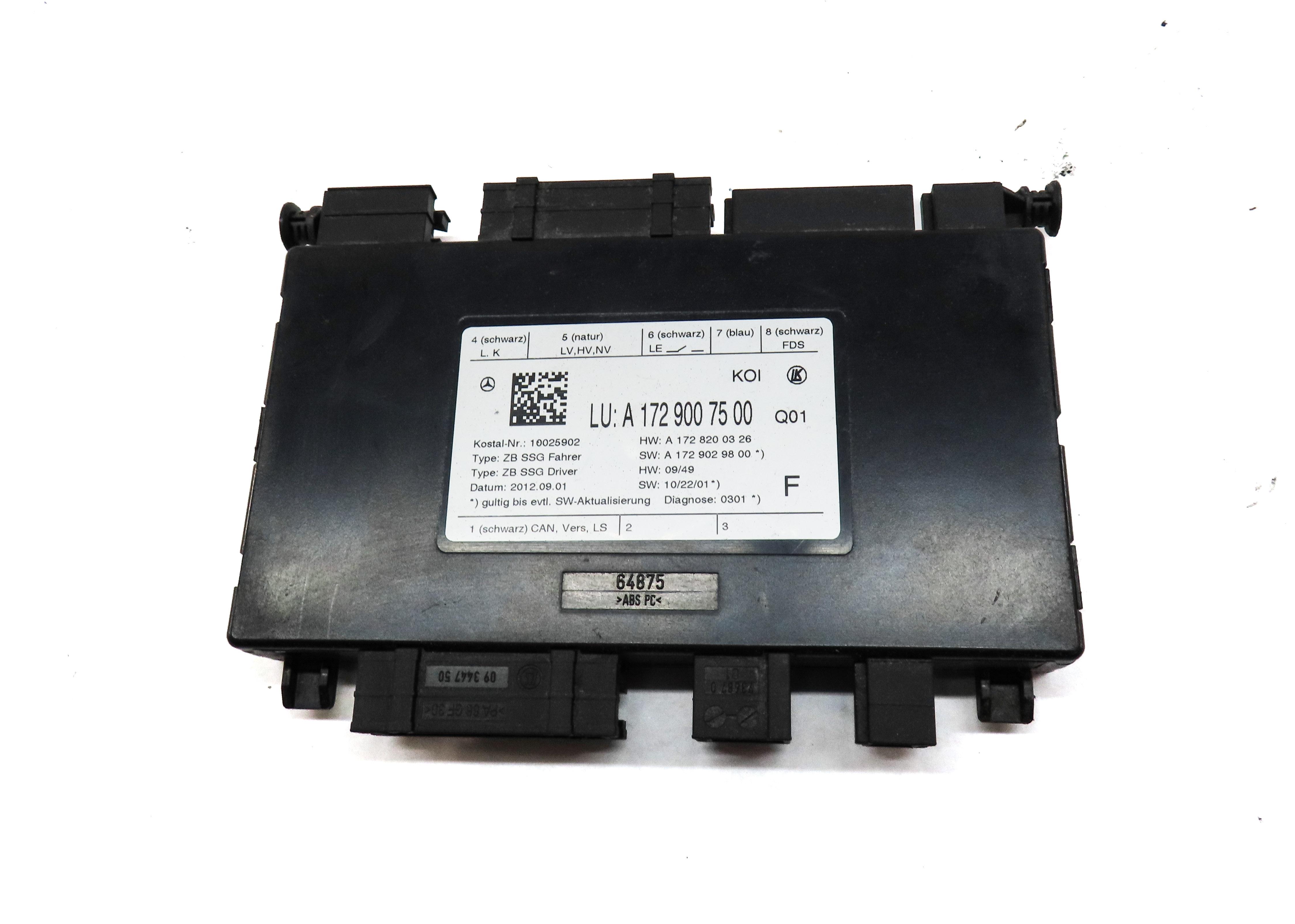 2013 MERCEDES C CLASS SEDAN (W204) FRONT LEFT DRIVER MEMORY SEAT CONTROL MODULE — exact item pictured