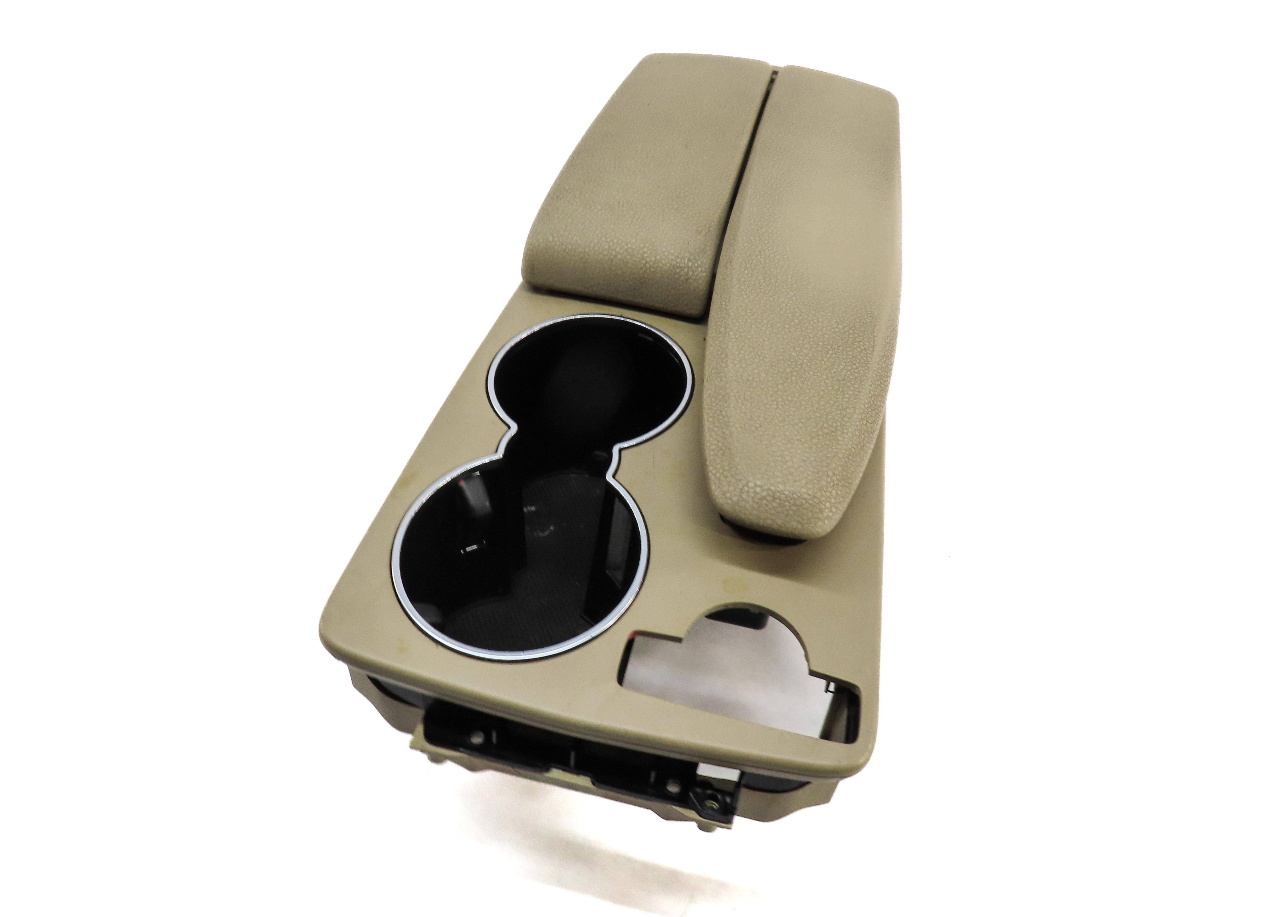 08-14 MERCEDES C CLASS (W204) FRONT CENTER CONSOLE ARM REST CUP HOLDER (BEIGE) — exact item pictured