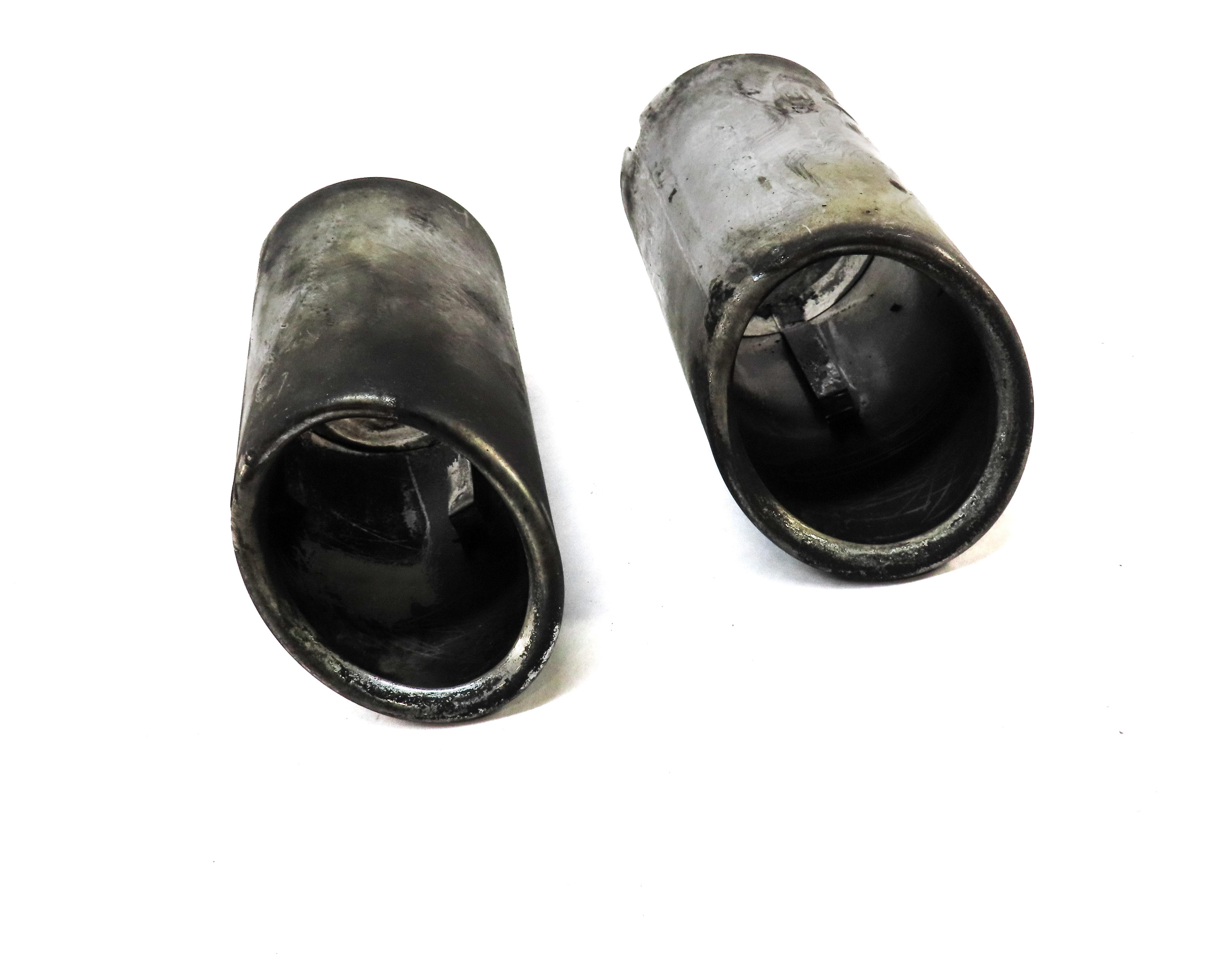 15 AUDI A4 B8 8K 2.0L TURBO CAED ENGINE REAR LEFT RIGHT EXHAUST MUFFLER TIP SET — exact item pictured