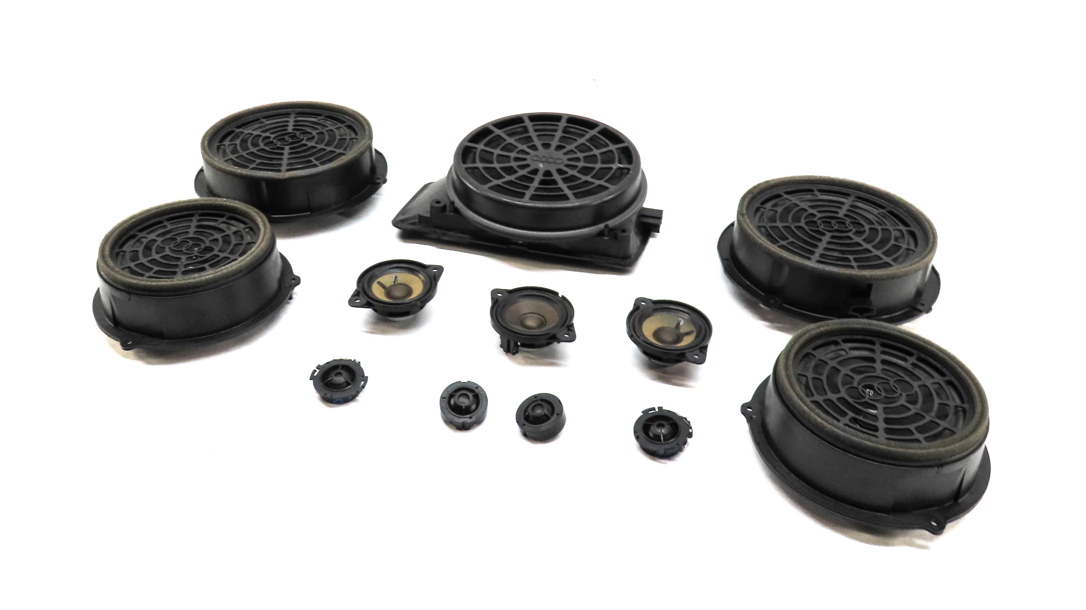 2015 AUDI S4 (B8 8K) FRONT REAR LEFT RIGHT BANG & OLUFSEN SPEAKER SET 12 — exact item pictured