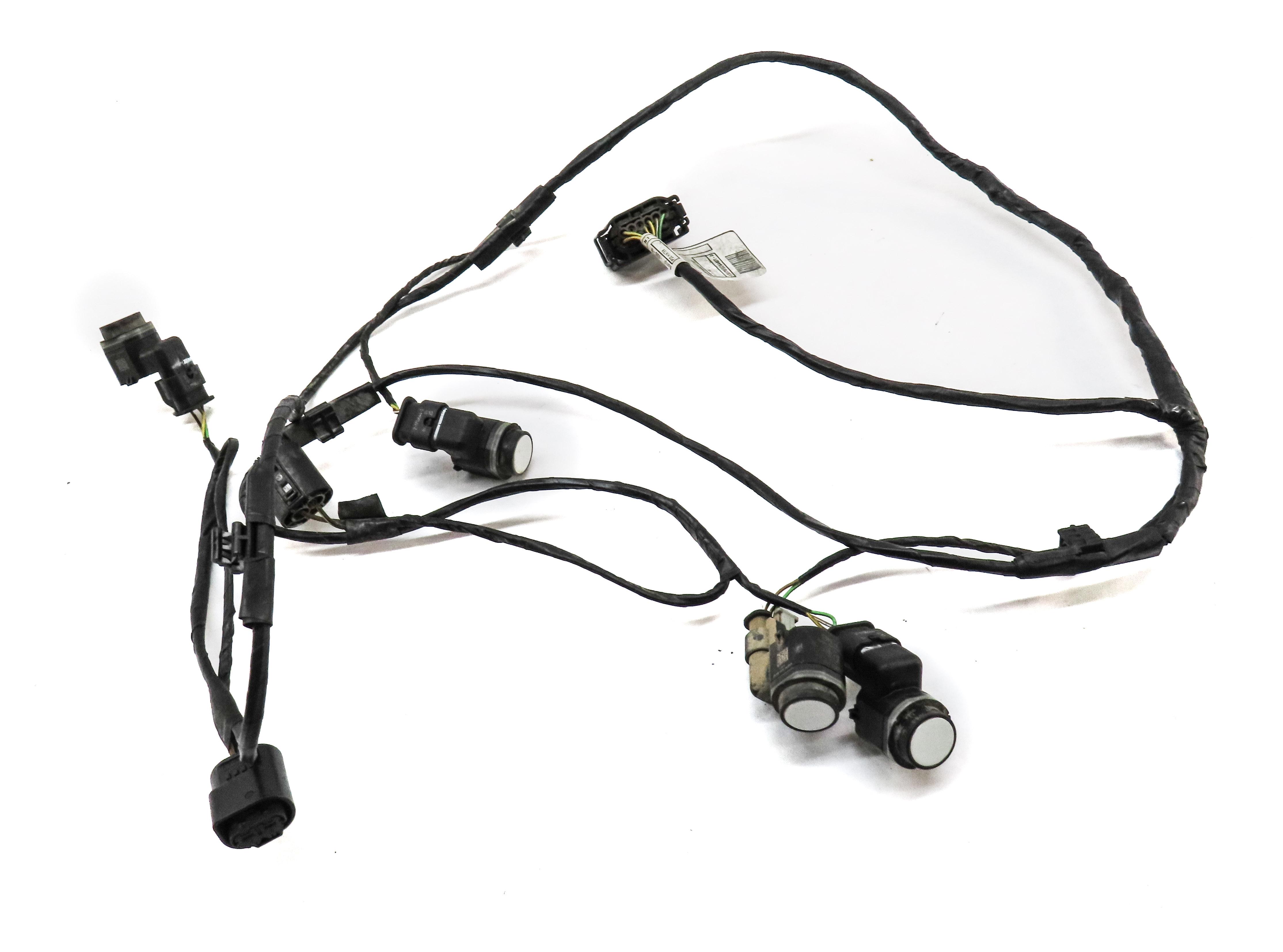 2013 BMW X6M ///M (E71) REAR PARK ASSIST PDC SENSOR SET4 (WHITE) w/ WIRE HARNESS — exact item pictured