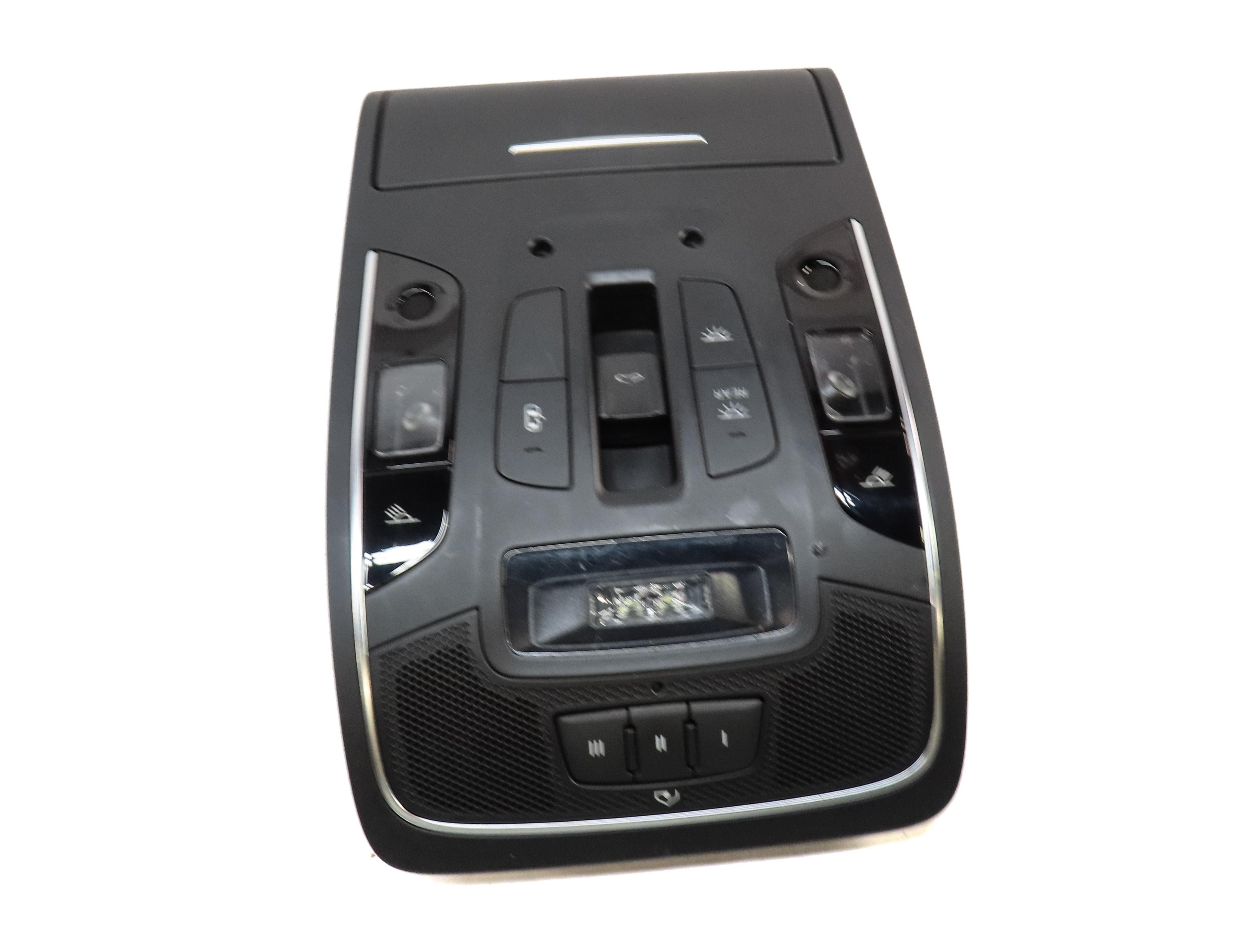 2013 AUDI S7 (C7) FRONT CENTER ROOF PRIMARY DOME LIGHT w/ SWITCHES (BLACK) — exact item pictured