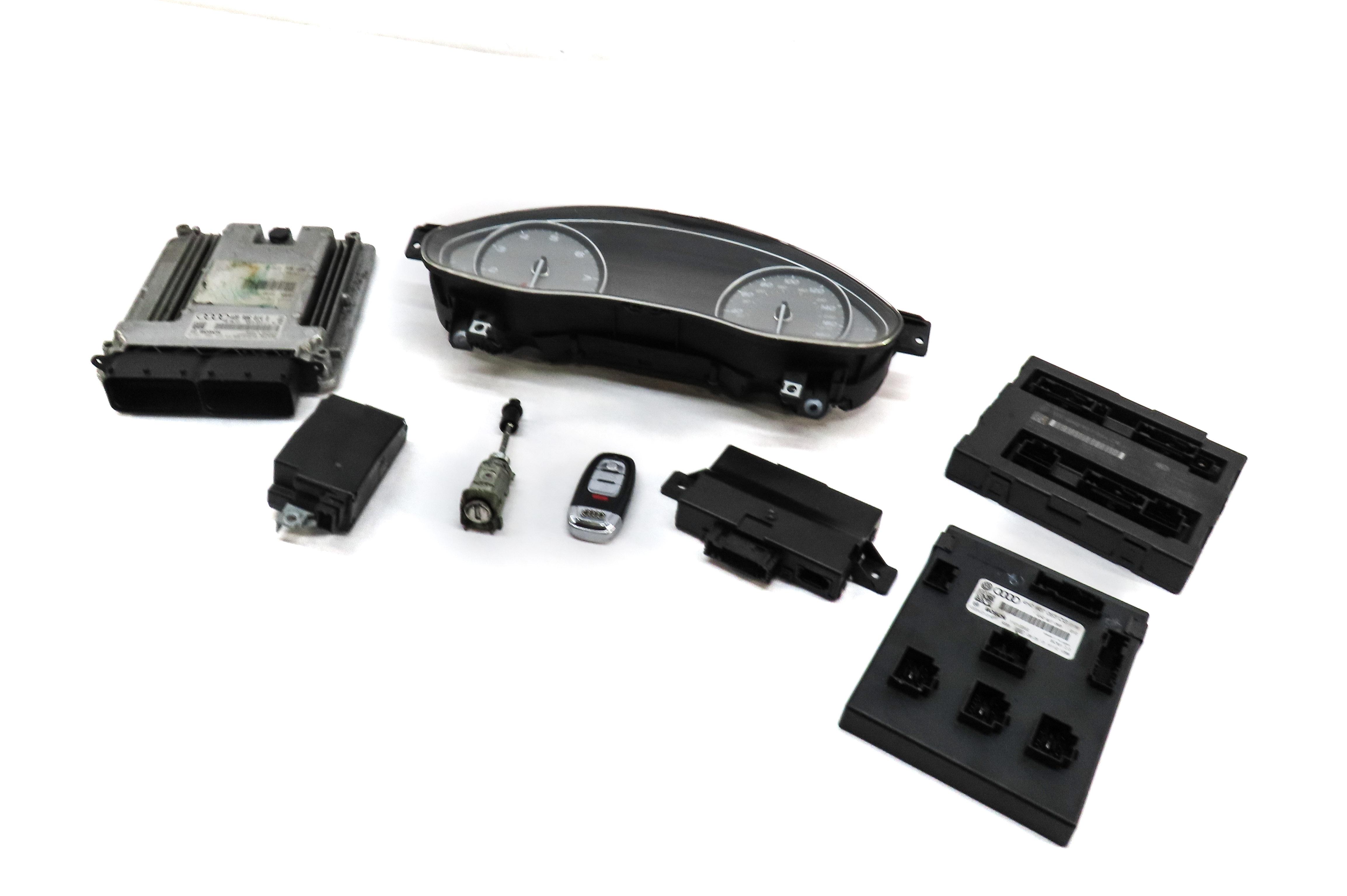 2013 AUDI S7 (C7) 4.0L SPEEDOMETER BODY ENGINE IMMOBILIZER MODULE KEY LOCK SET 8 — exact item pictured