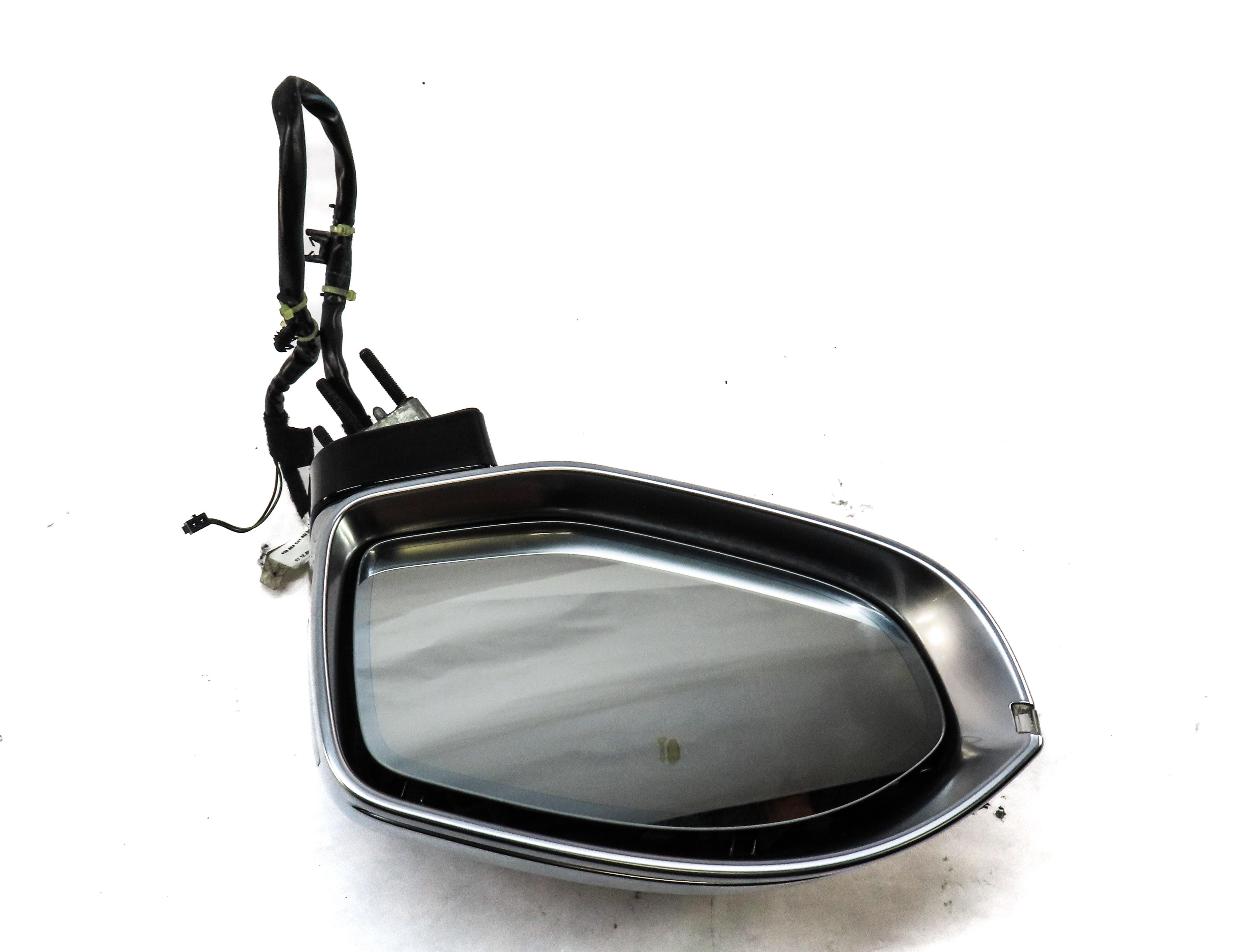 13-17 AUDI S7 (C7) LEFT DOOR MIRROR AUTODIM HEATED BLIND MEM P-FOLD (ALUMINIUM) — exact item pictured