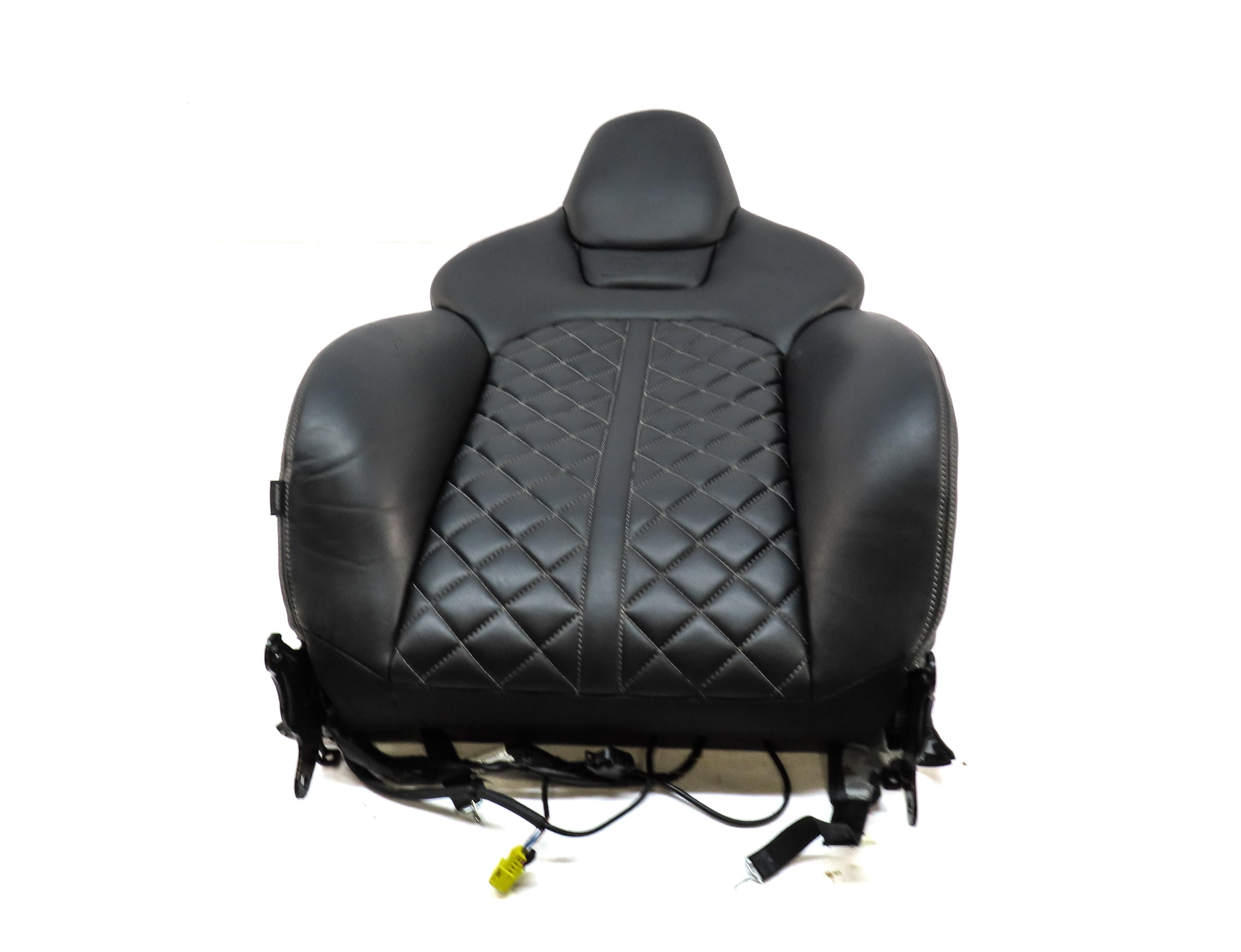 2013 AUDI S7 (C7) FRONT RIGHT UPPER S-LINE SPORT HEAT SEAT CUSHION BLACK SILVER — exact item pictured