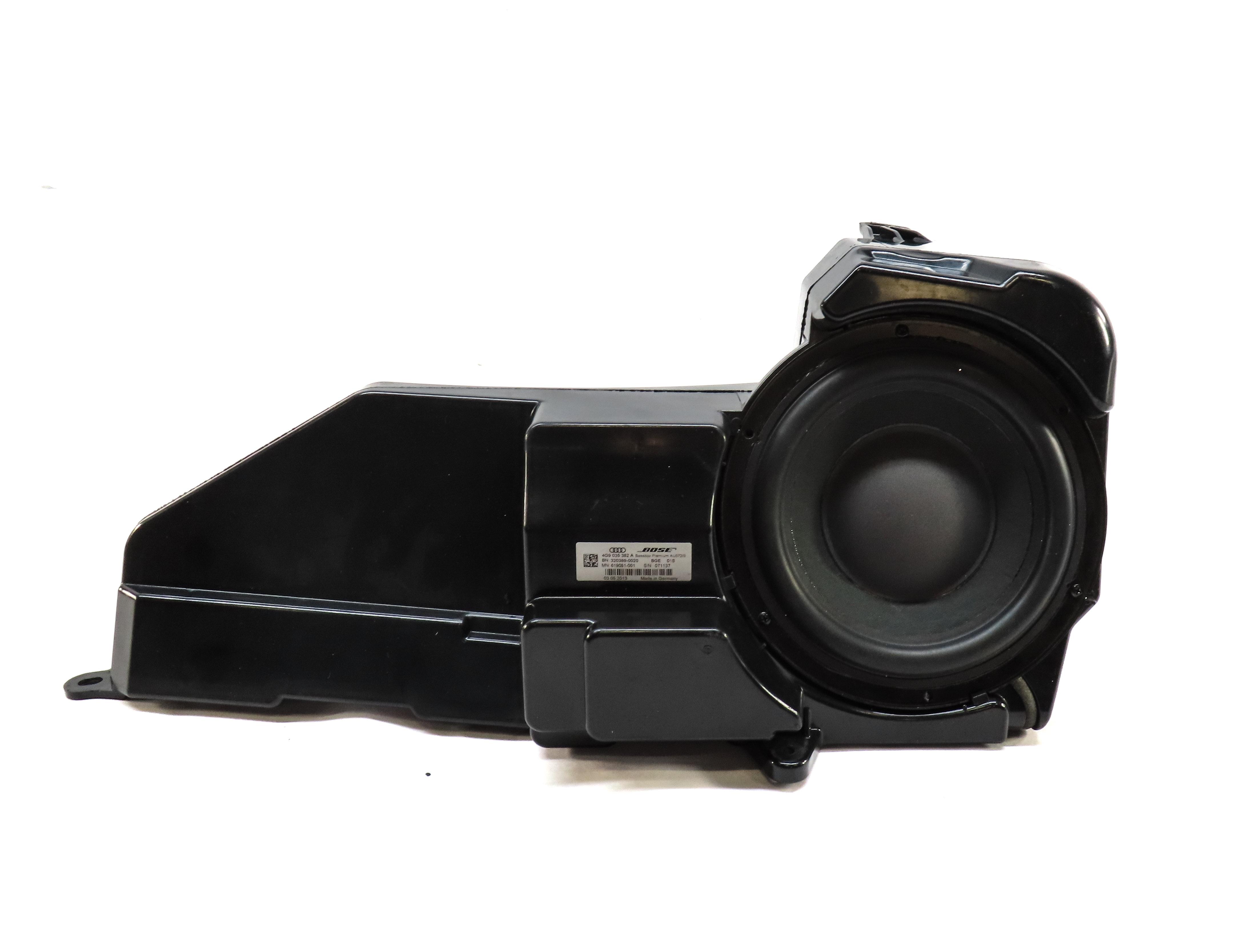2013 AUDI S7 (C7) RADIO REAR TRUNK BOSE SUBWOOFER SUB WOOFER SPEAKER w/ BOX — exact item pictured