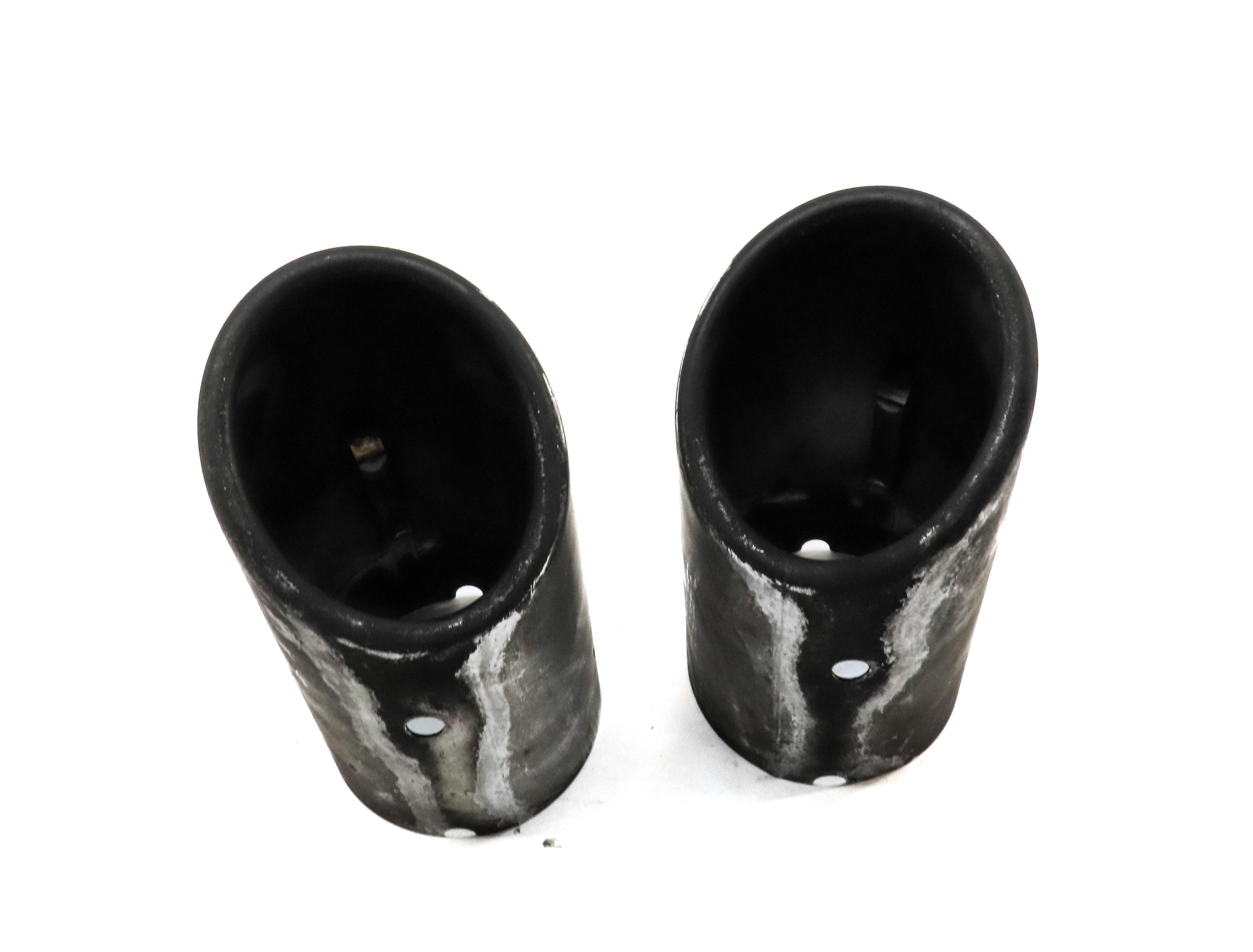 11-12 AUDI A8 (D4 4H) 4.2L CDRA ENGINE REAR LEFT & RIGHT MUFFLER EXHAUST TIP SET — exact item pictured