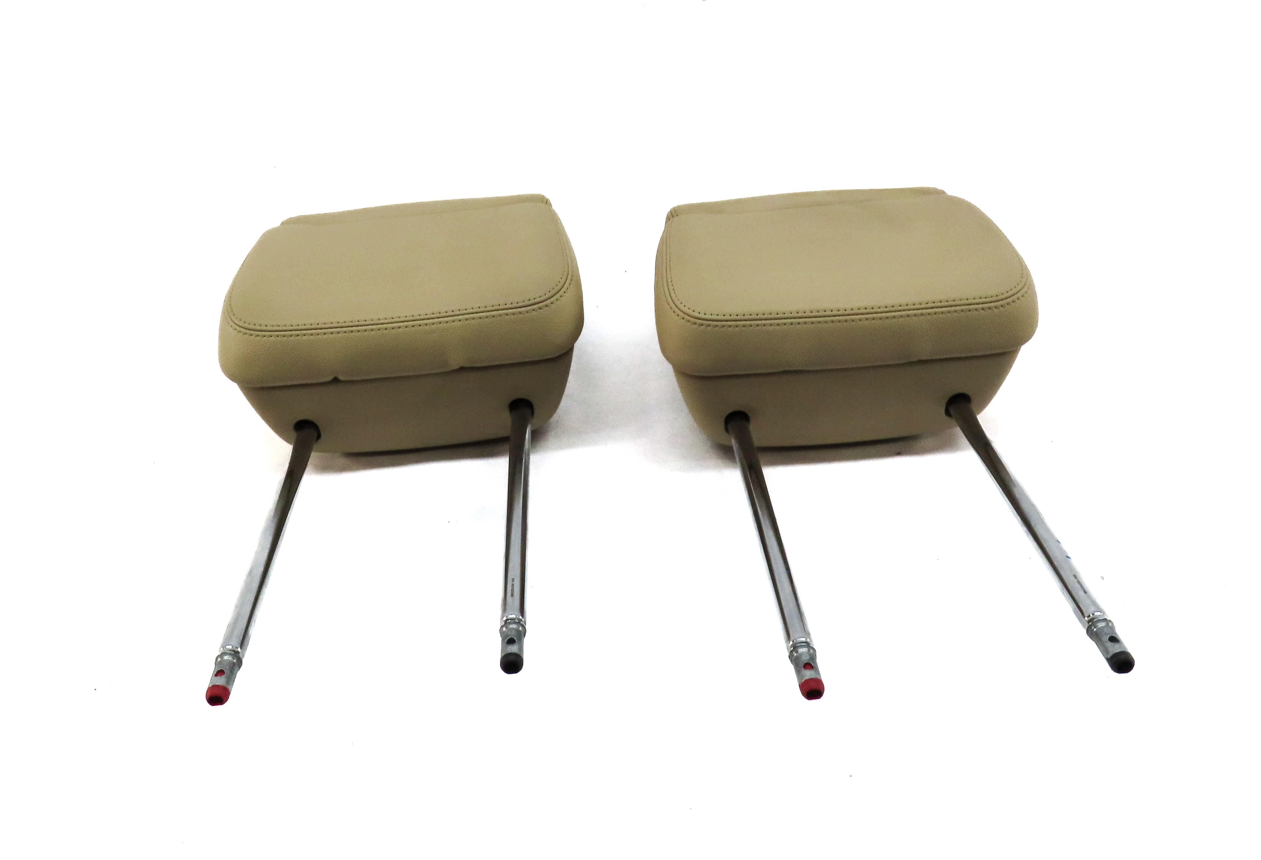 11-15 AUDI A8 S8 (D4 4H) FRONT DRIVER & RIGHT PASSENGER SEAT HEADREST (BEIGE) — exact item pictured