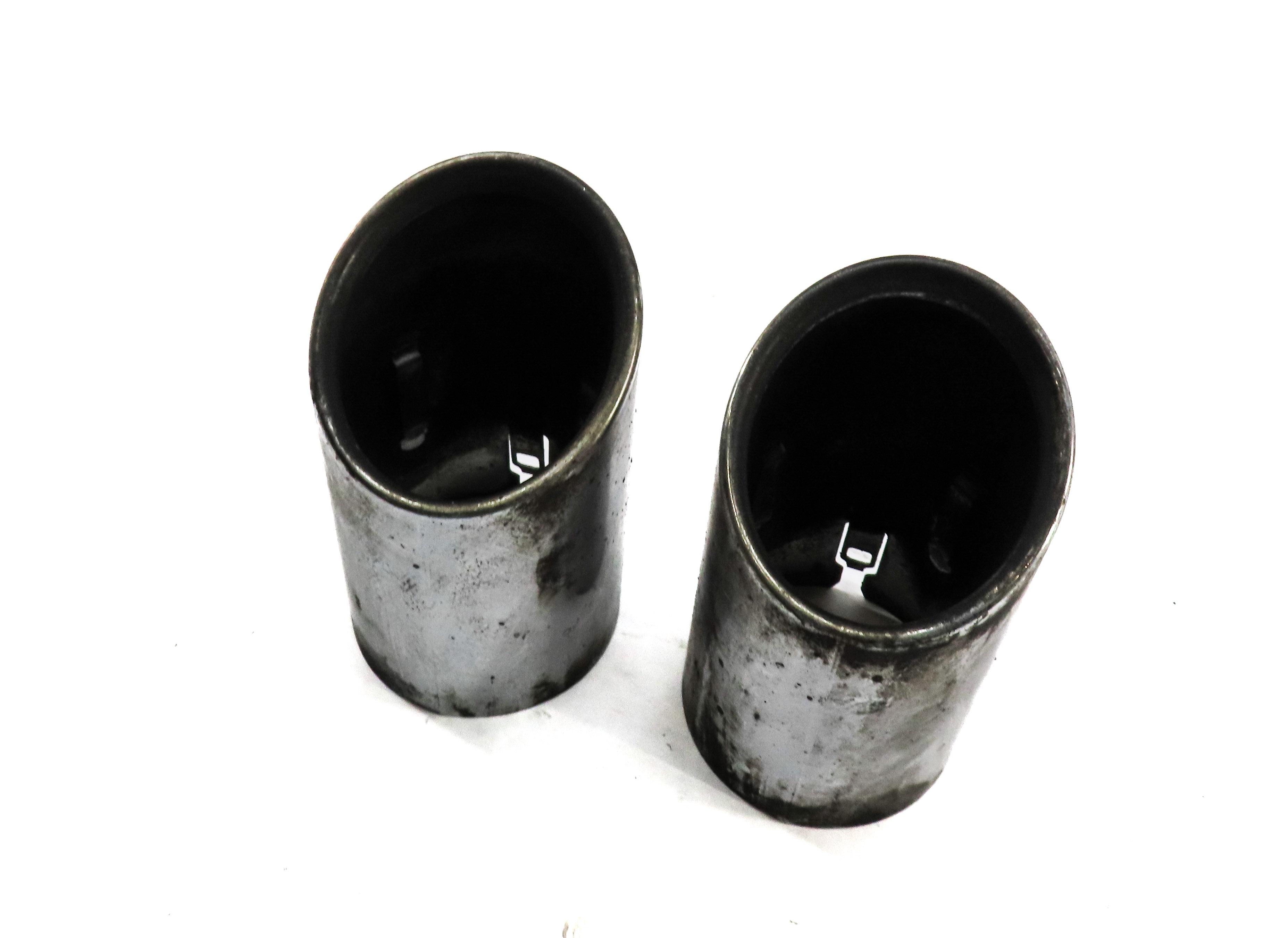 2017-2020 AUDI A4 (B9 8W) LEFT & RIGHT REAR MUFFLER PIPE TRIM EXHAUST TIP SET-2 — exact item pictured