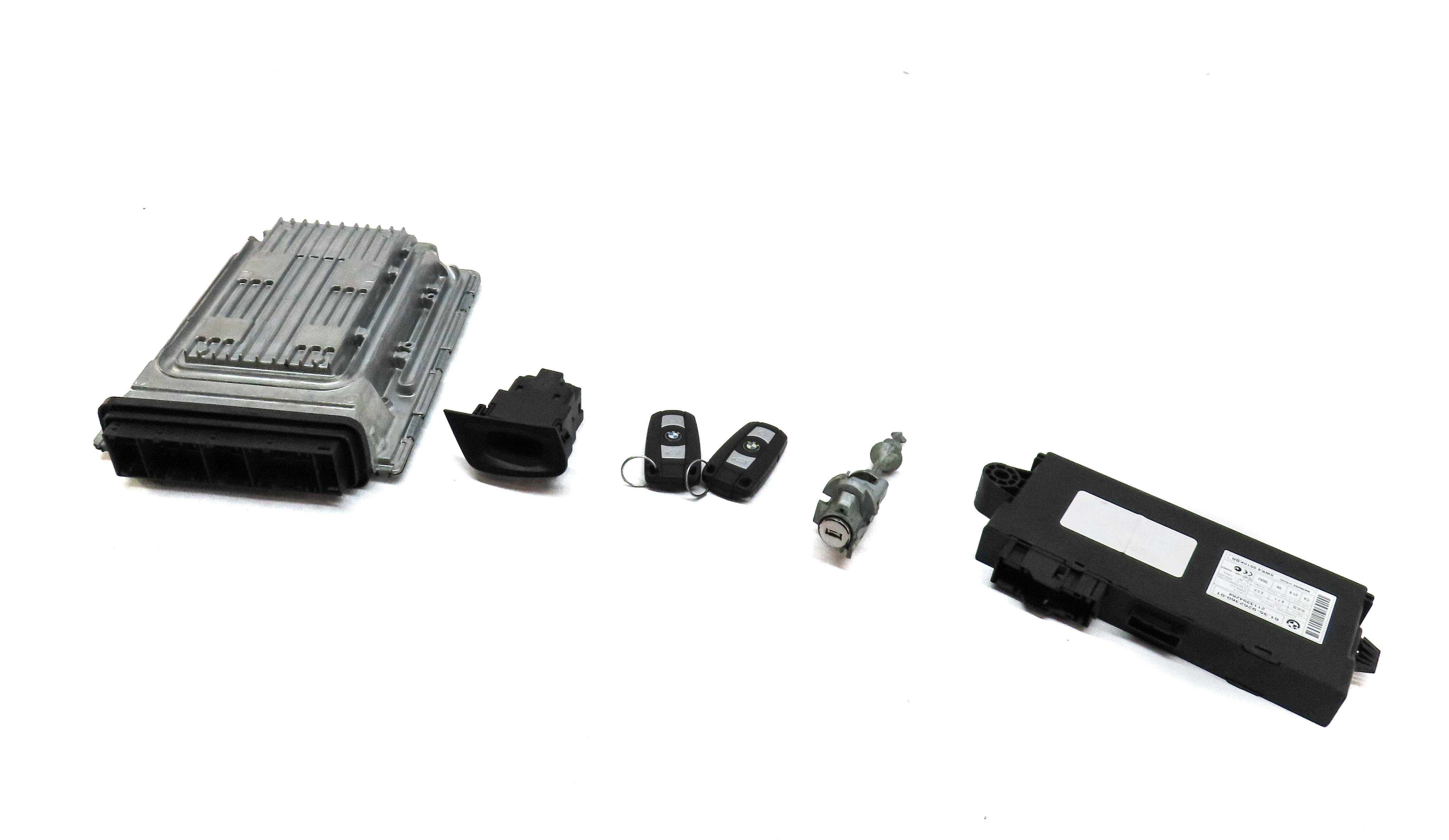 08-13 BMW X5 X6 (E70 E71) 4.4L N63 ENGINE DME CAS 3 IMMOBILIZER MODULE KEY SET — exact item pictured