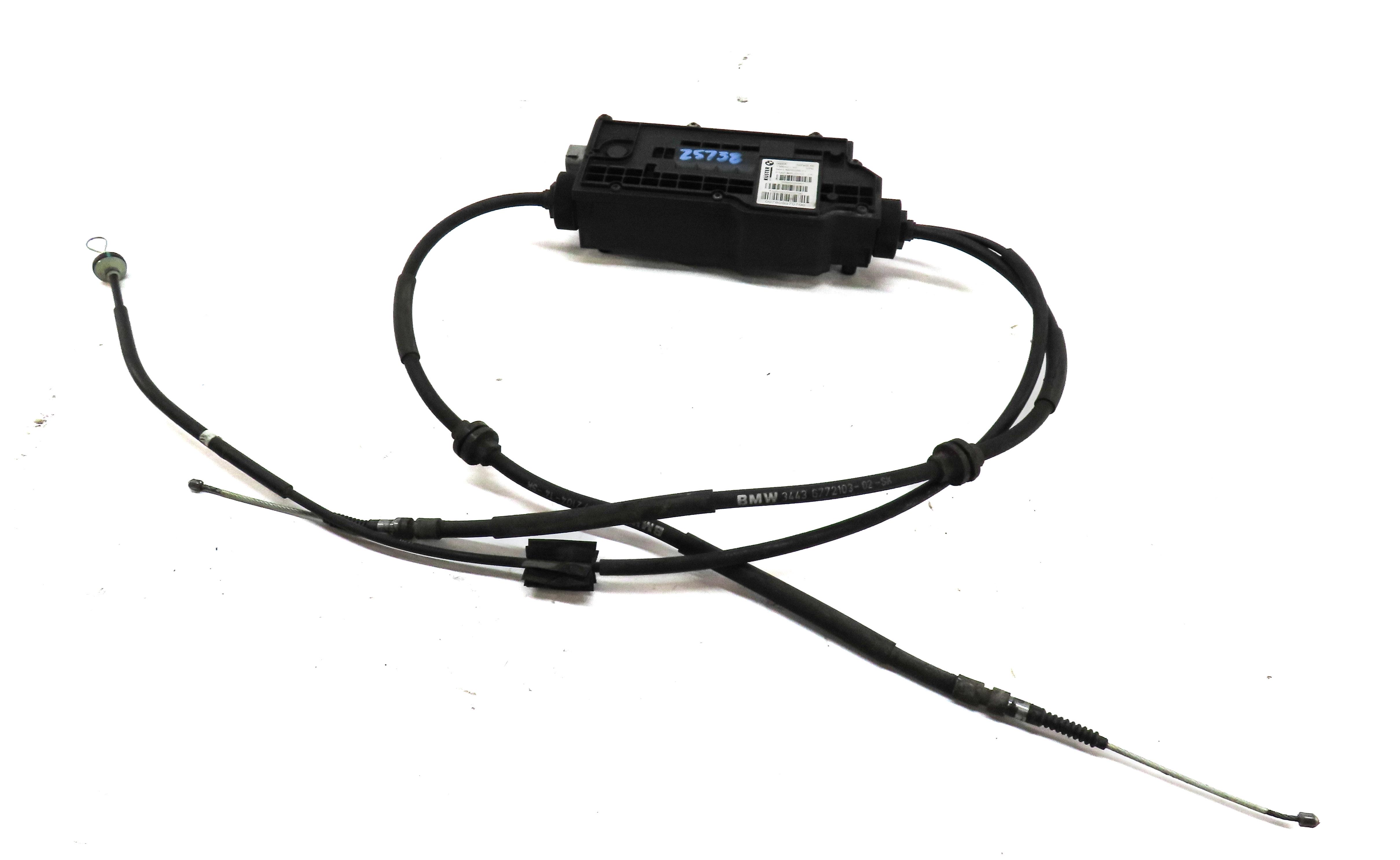 2012 BMW X5 (E70) EMERGENCY HILL PARKING E-BRAKE ACTUATOR w/ CABLES 34436850289 — exact item pictured