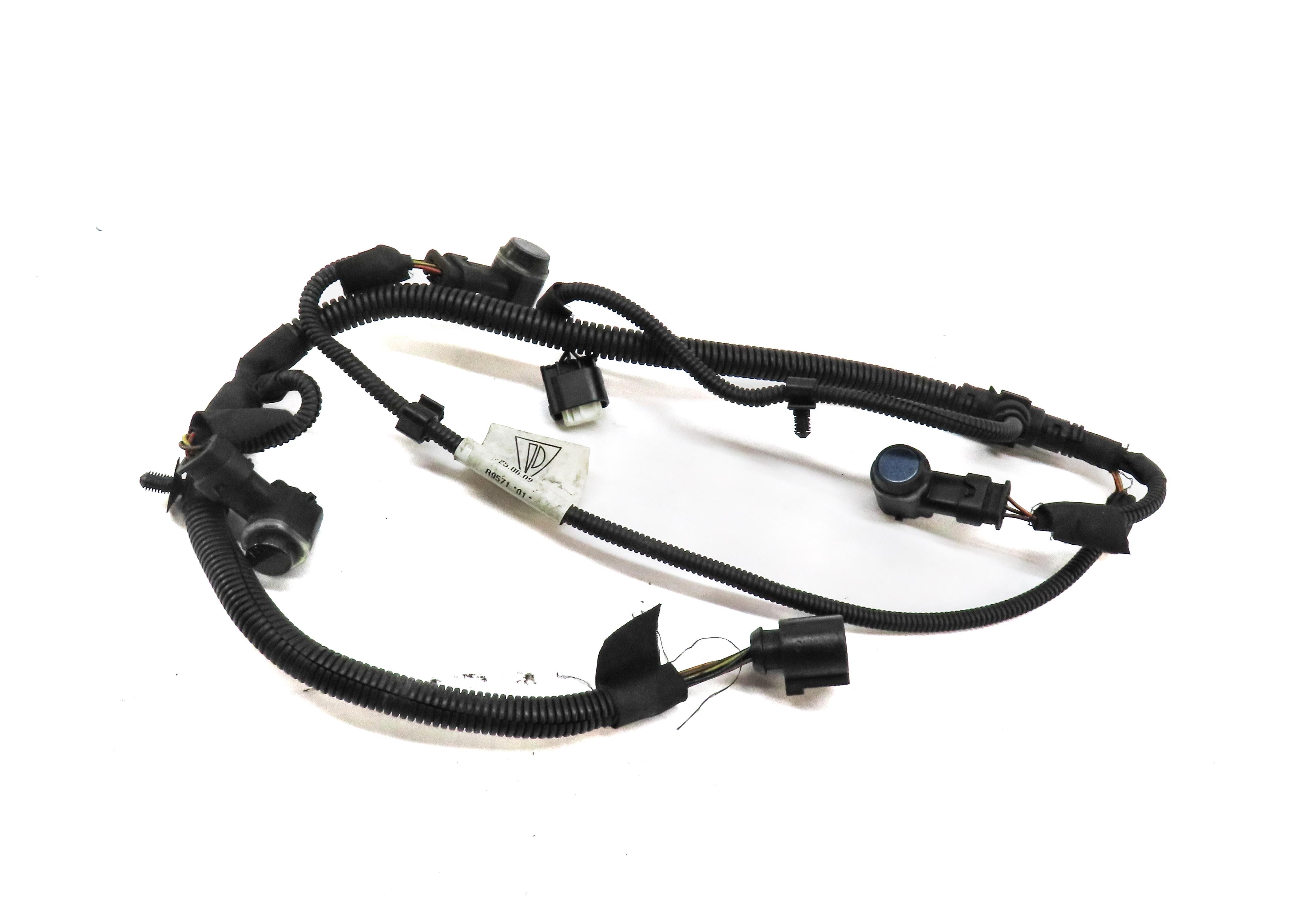 2010 PORSCHE PANAMERA (970 G1) FRONT RIGHT PDC SENSOR SET w/ HARNESS (BLUE) — exact item pictured