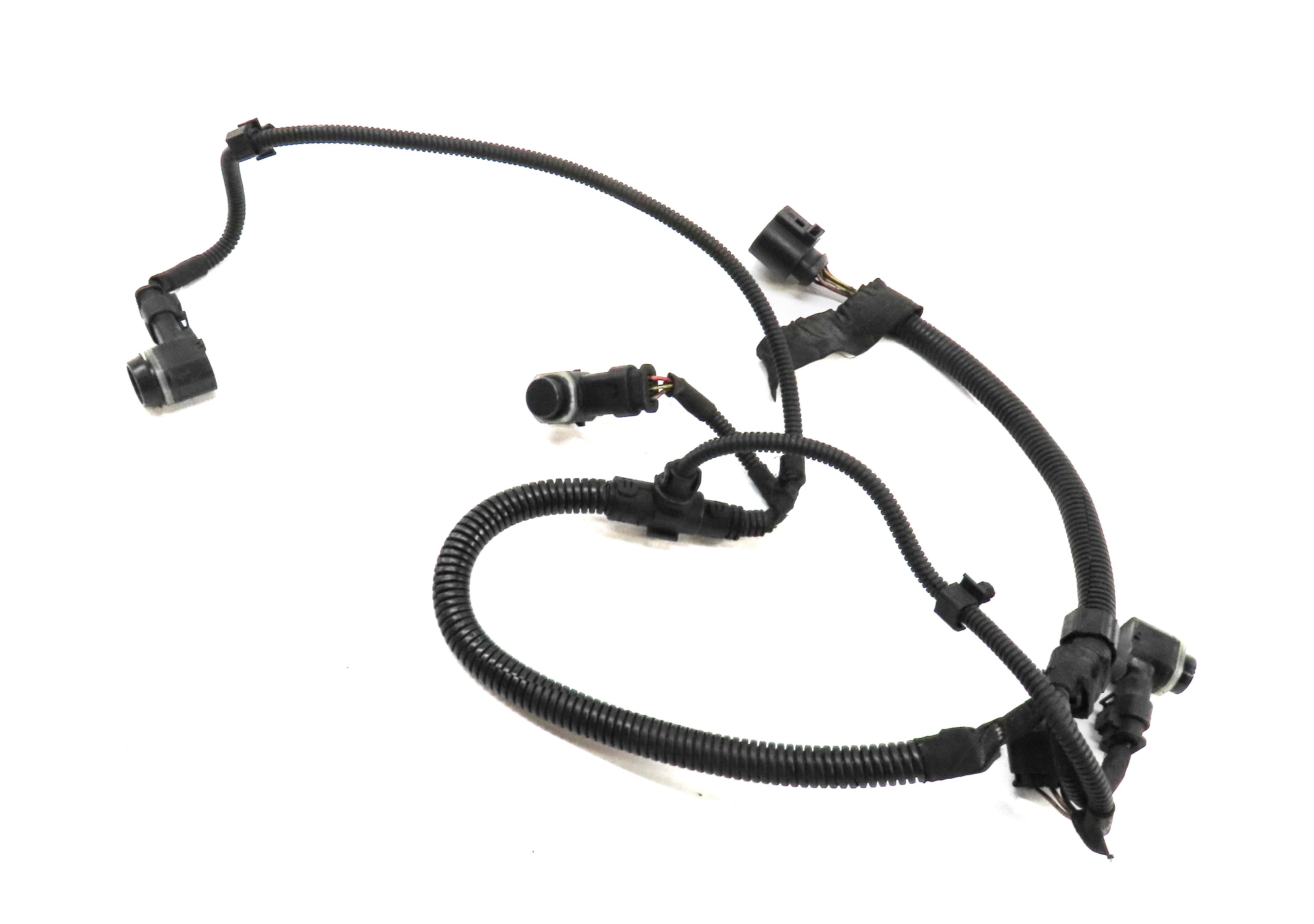 2010 PORSCHE PANAMERA (970 G1) FRONT LEFT PDC SENSOR SET-3 w/ HARNESS (BLUE) — exact item pictured