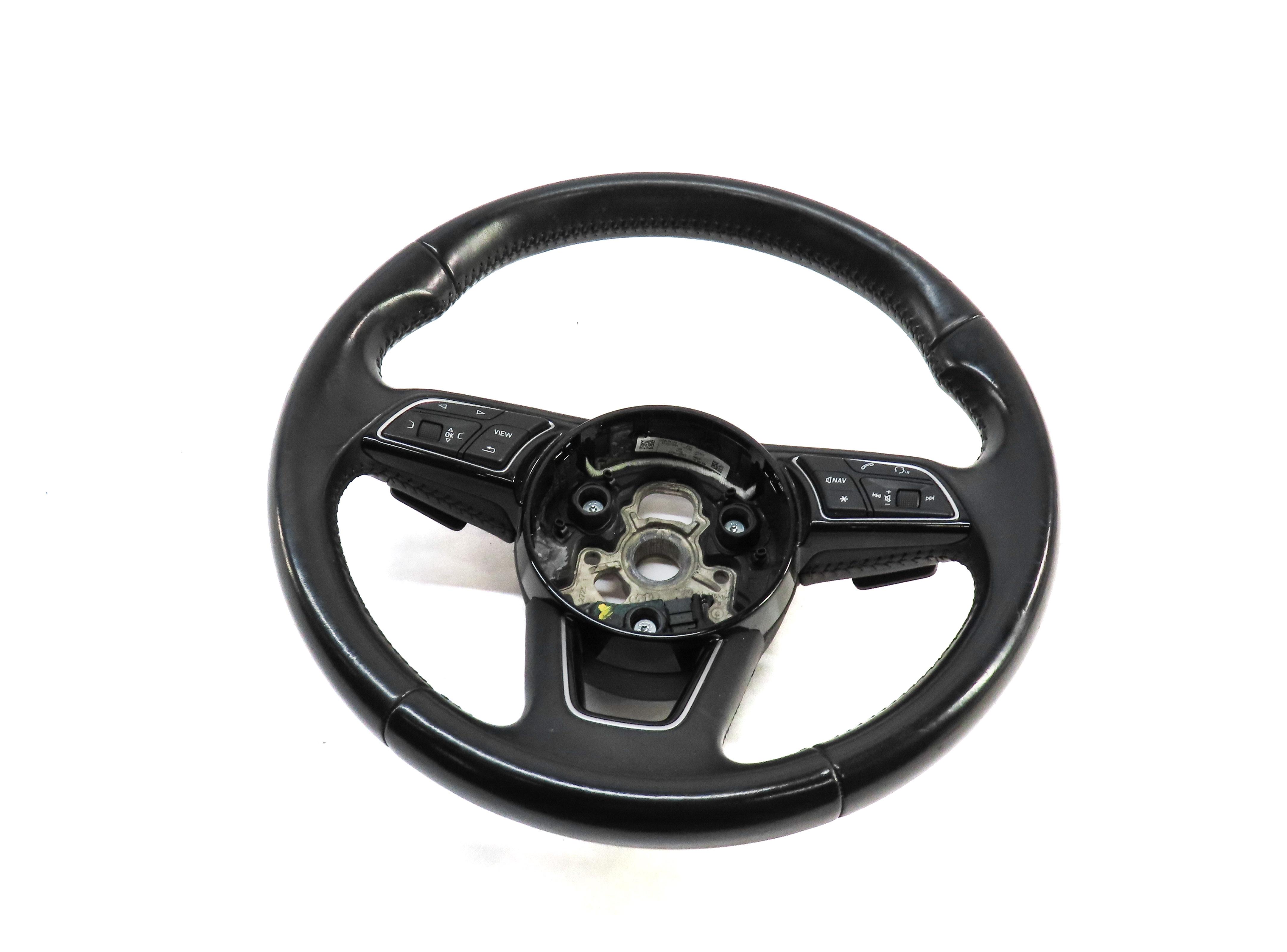 2017-2019 AUDI A4 A5 S4 (B9 8W F5) 3-SPOKE STEERING WHEEL w/ SHIFT PADDLES — exact item pictured