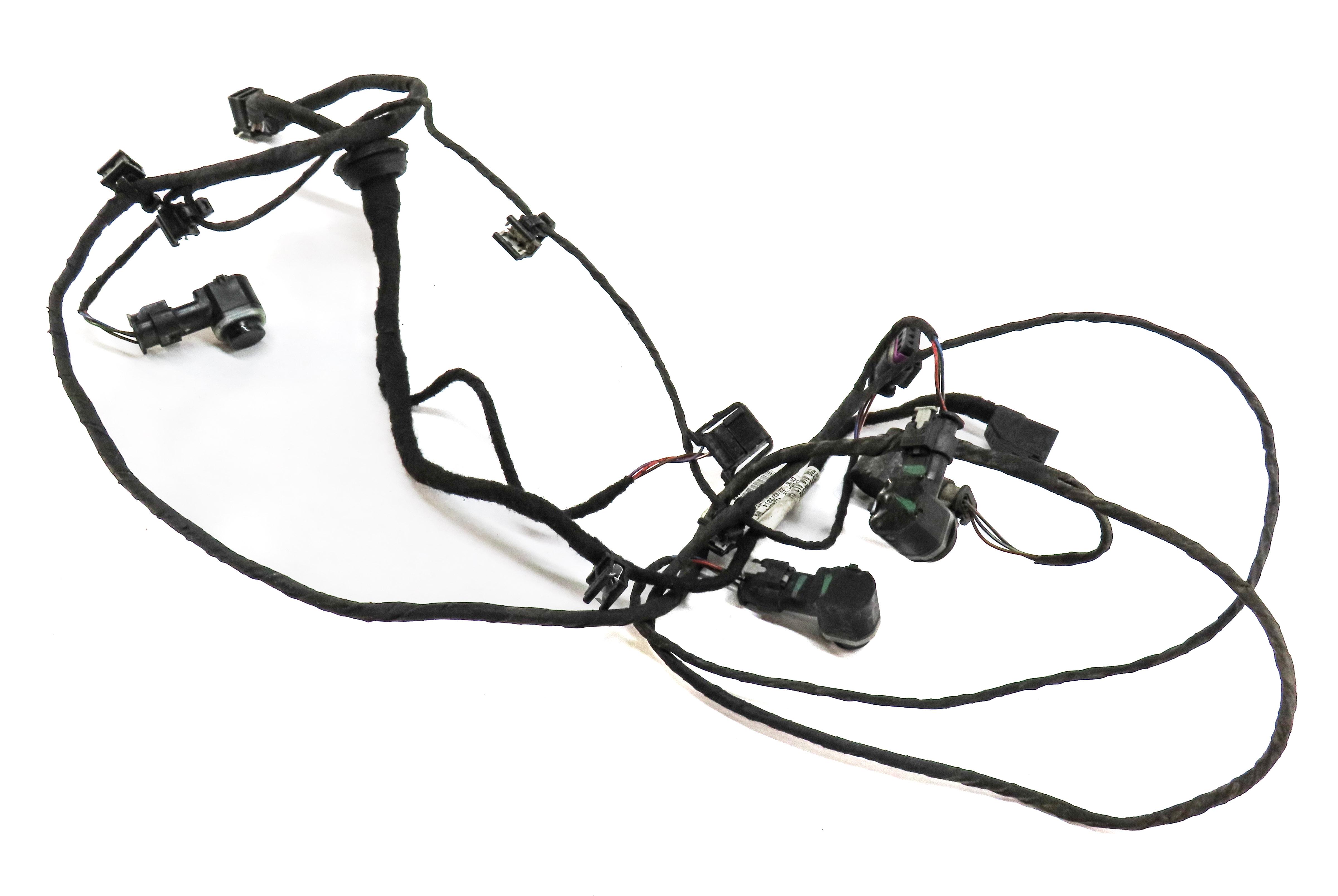 2014 AUDI A6 (C7) REAR PARK ASSIST PDC SENSOR SET4 (MOONLIGHT BLUE) w/ HARNESS — exact item pictured