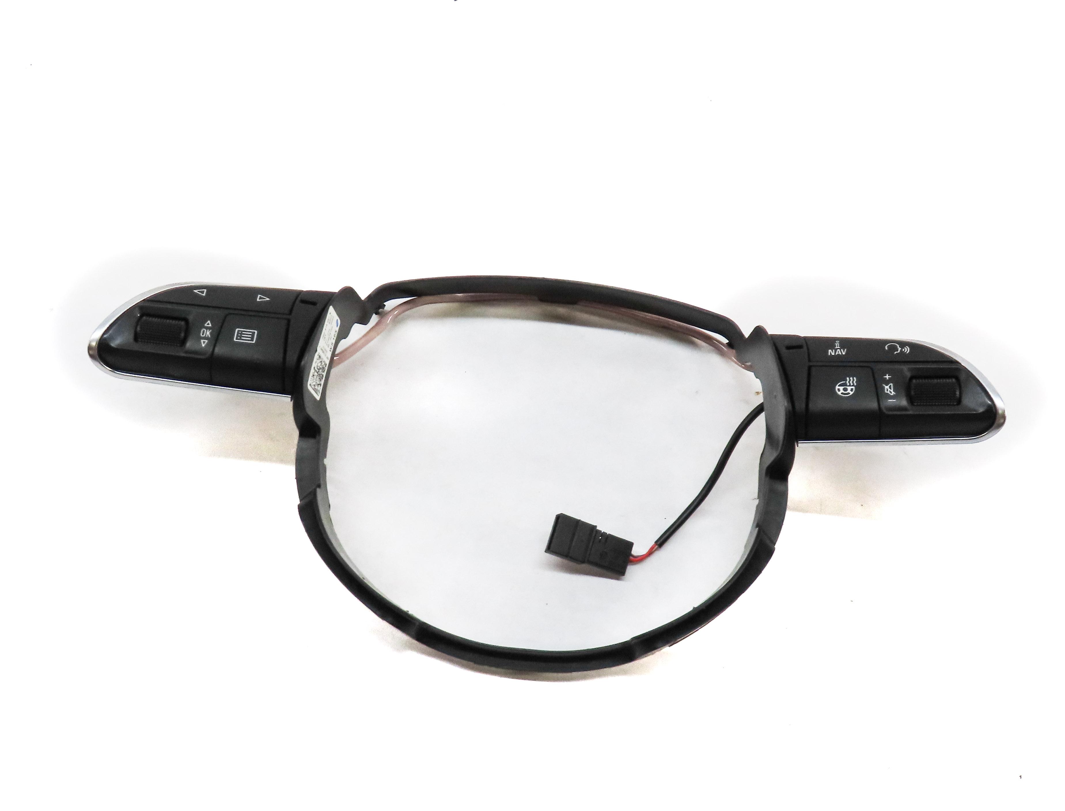 2014 AUDI A6 (C7) LEFT & RIGHT HEATED STEERING WHEEL SWITCH SET 2 w/ TRIM BLACK — exact item pictured
