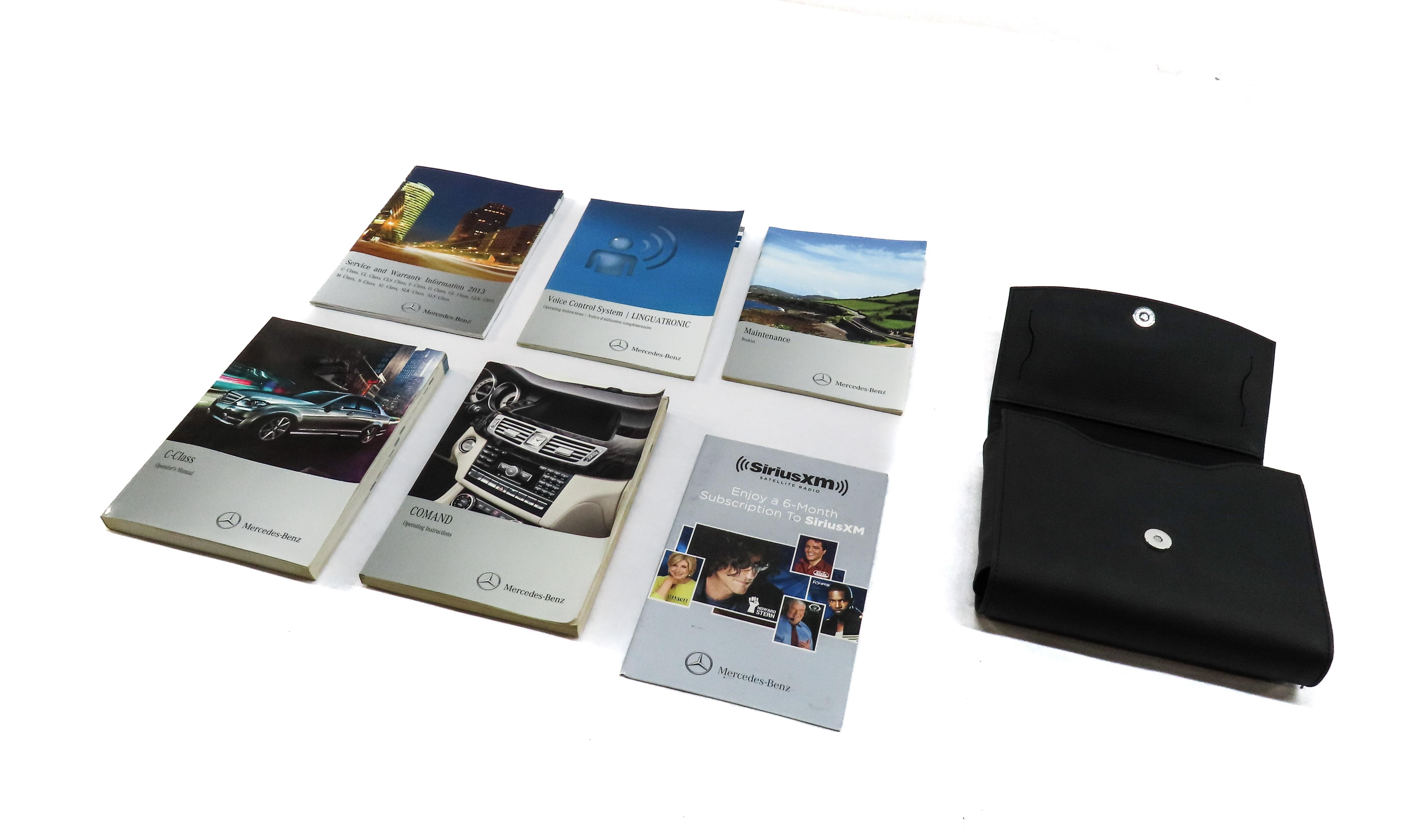 2013 MERCEDES C CLASS SEDAN (W04) OWNERS MANUAL BOOKLET SET 6 w/ CARRYING CASE — exact item pictured