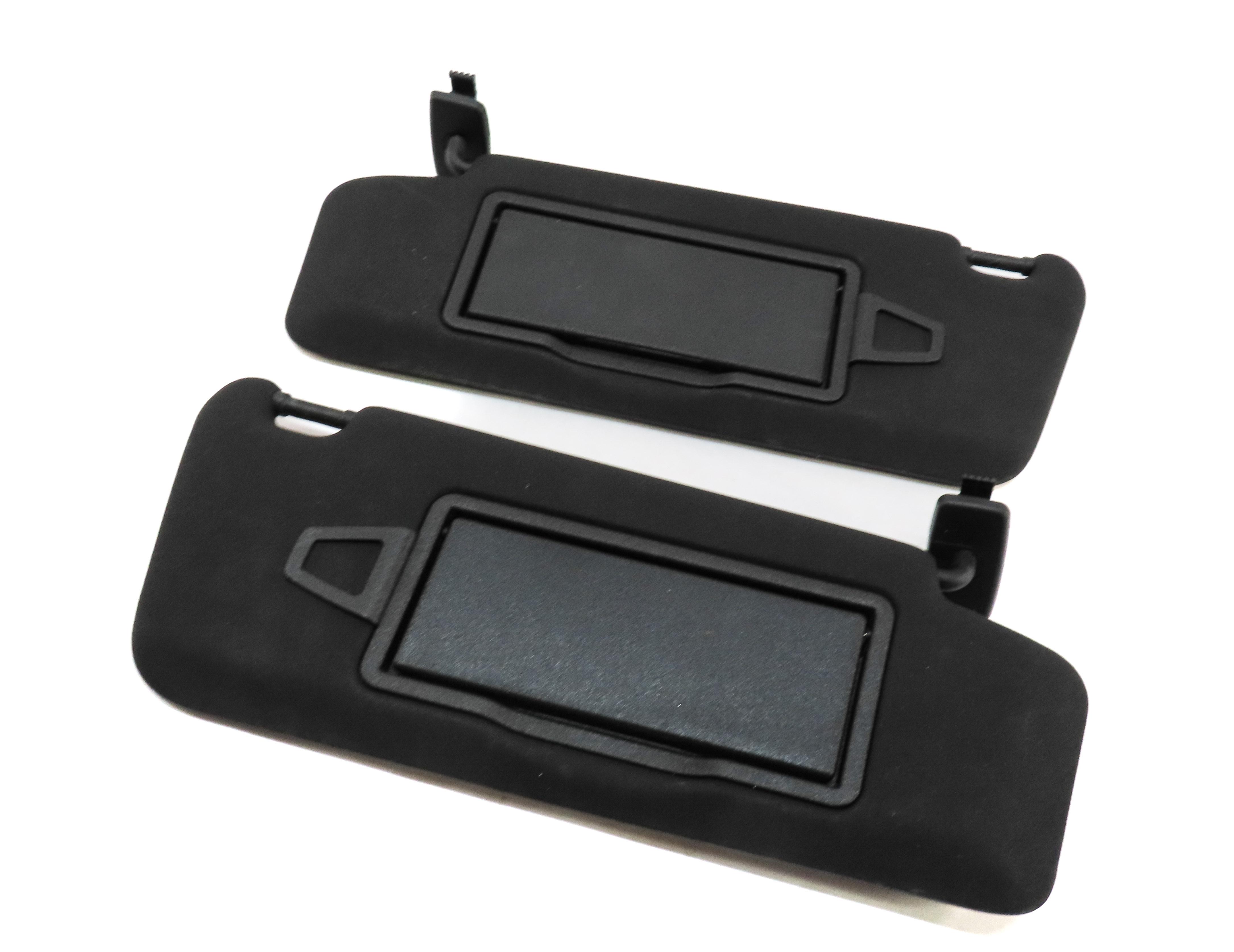 2008-2014 MERCEDES BENZ C-CLASS (W204) FRONT LEFT & RIGHT SUNVISOR SET (BLACK) — exact item pictured