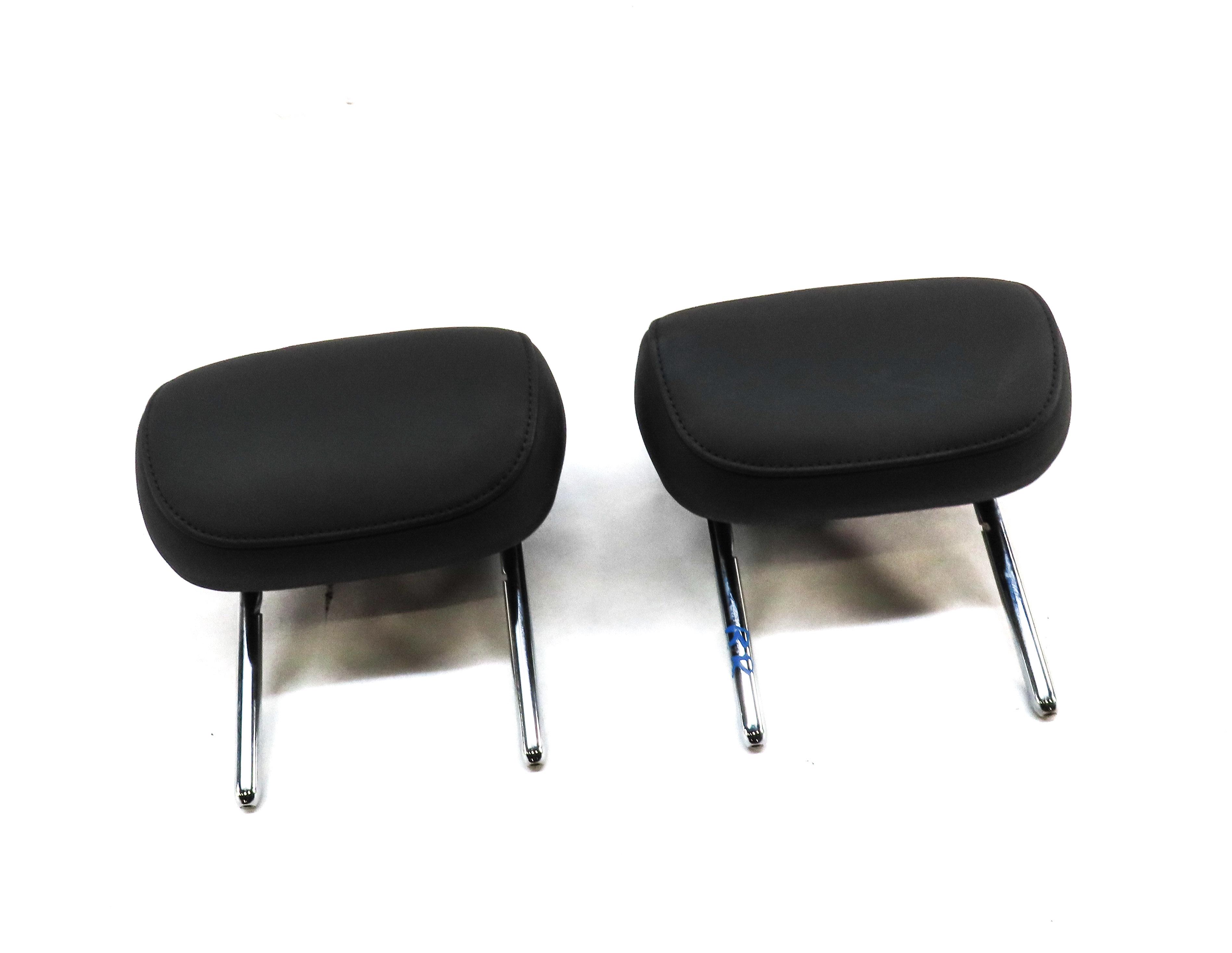 2012-2018 AUDI A7 S7 RS7 (C7) REAR LEFT & RIGHT SEAT HEADREST SET 2 (BLACK SX) — exact item pictured