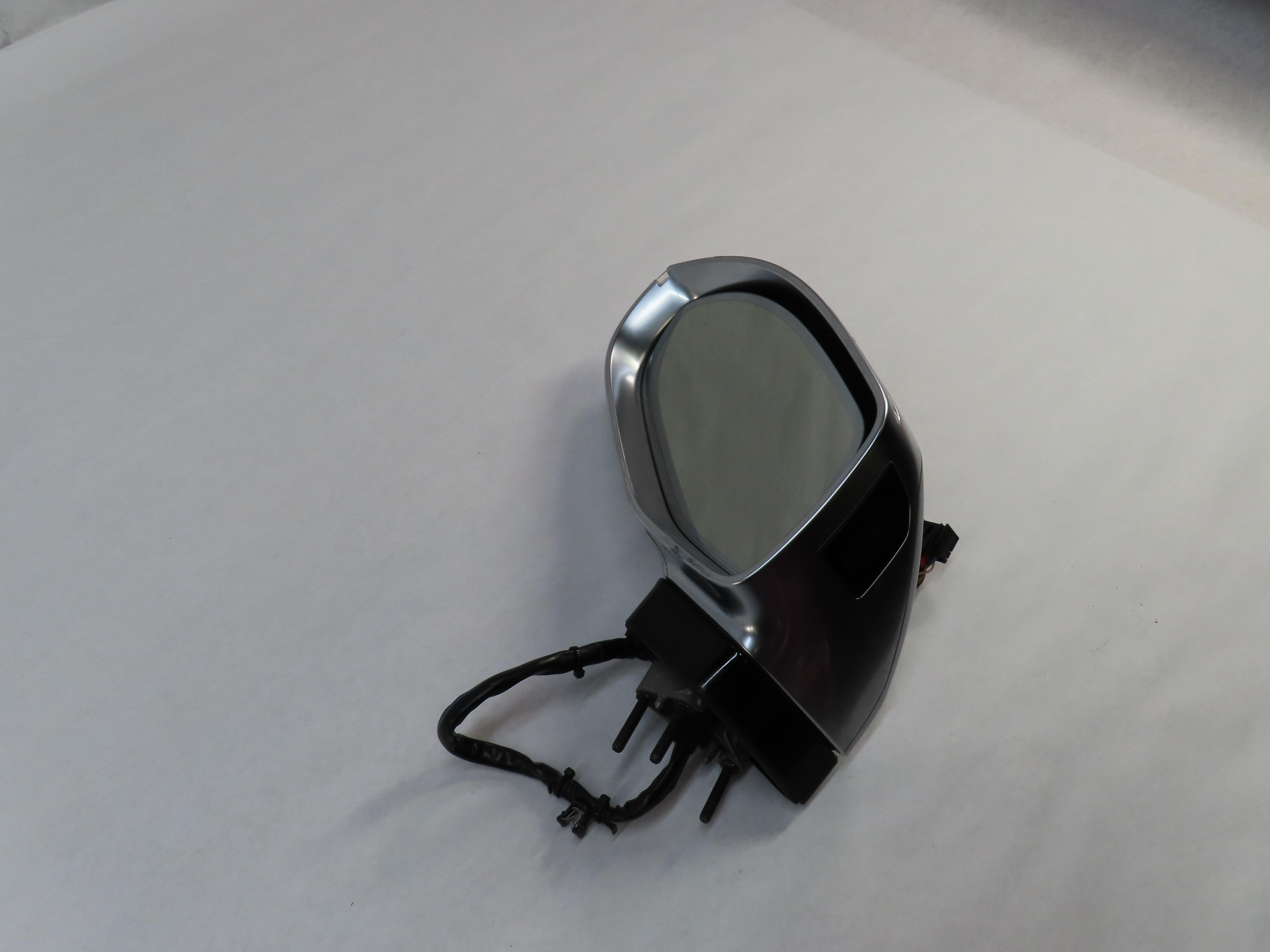 13-17 AUDI S7 (C7) LEFT DOOR MIRROR AUTODIM HEATED BLIND MEM P-FOLD (ALUMINIUM) — exact item pictured