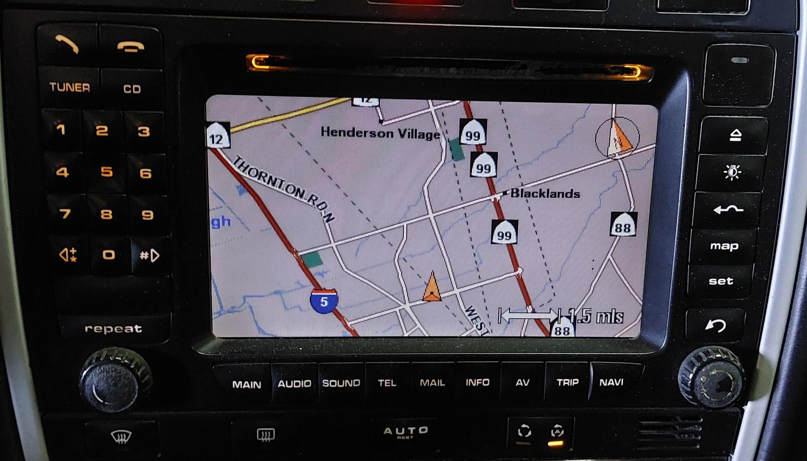 2006 PORSCHE CAYENNE (955) FRONT RADIO NAVIGATION CD PLAYER DASH HEAD UNIT — exact item pictured