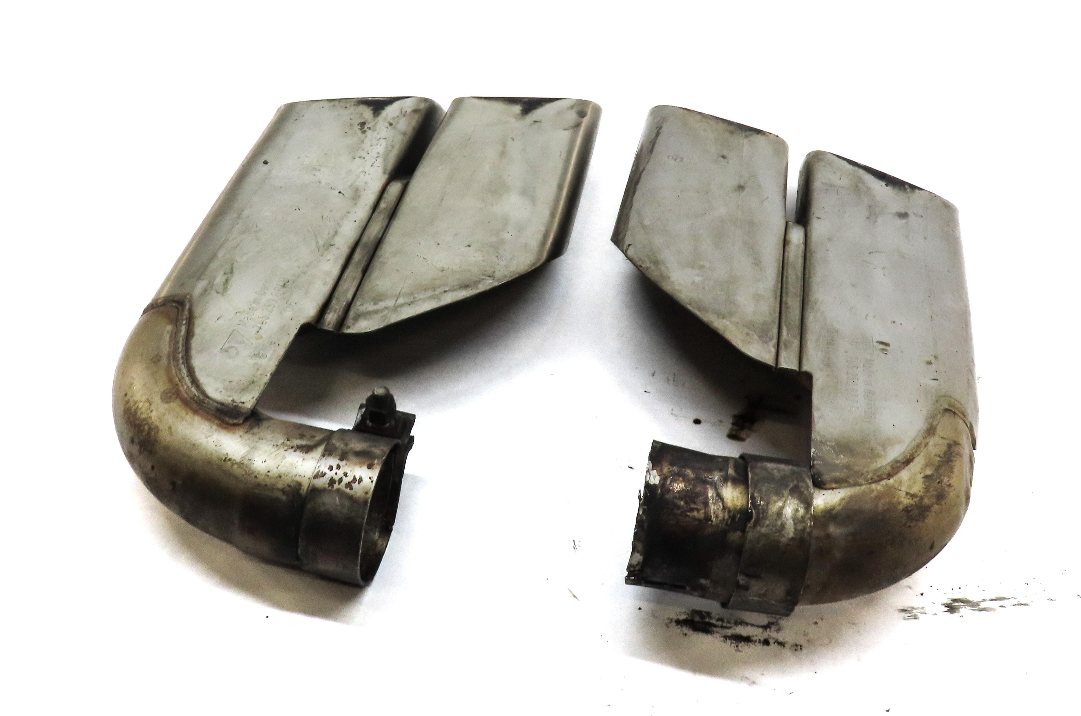 06 PORSCHE CAYENNE 955 4.5L TURBO M48 REAR LEFT RIGHT MUFFLER EXHAUST TIP SET 2 — exact item pictured