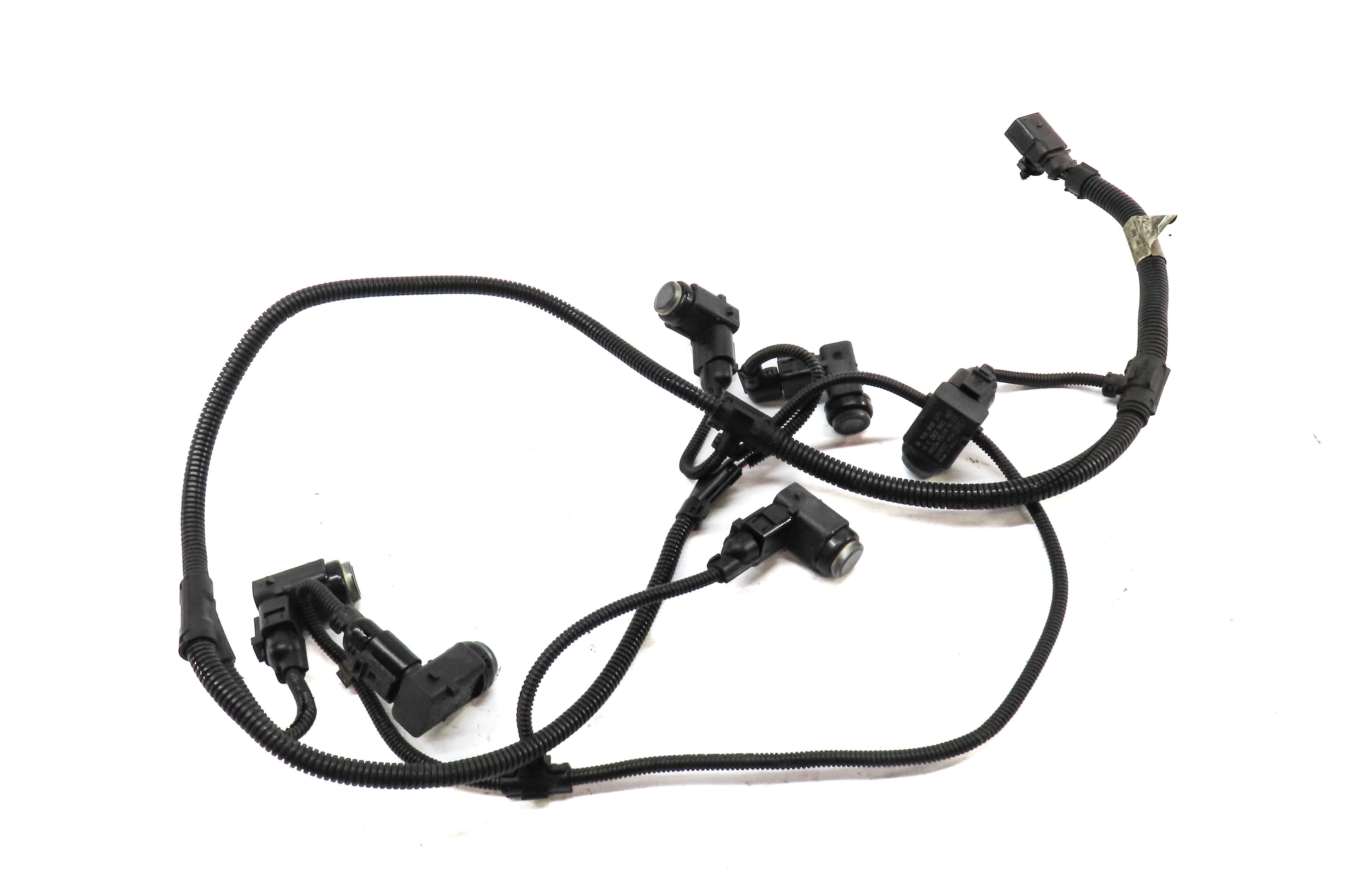 06 PORSCHE CAYENNE 955 REAR PARK ASSIST PDC SENSOR SET5 (SILVER) w/ WIRE HARNESS — exact item pictured