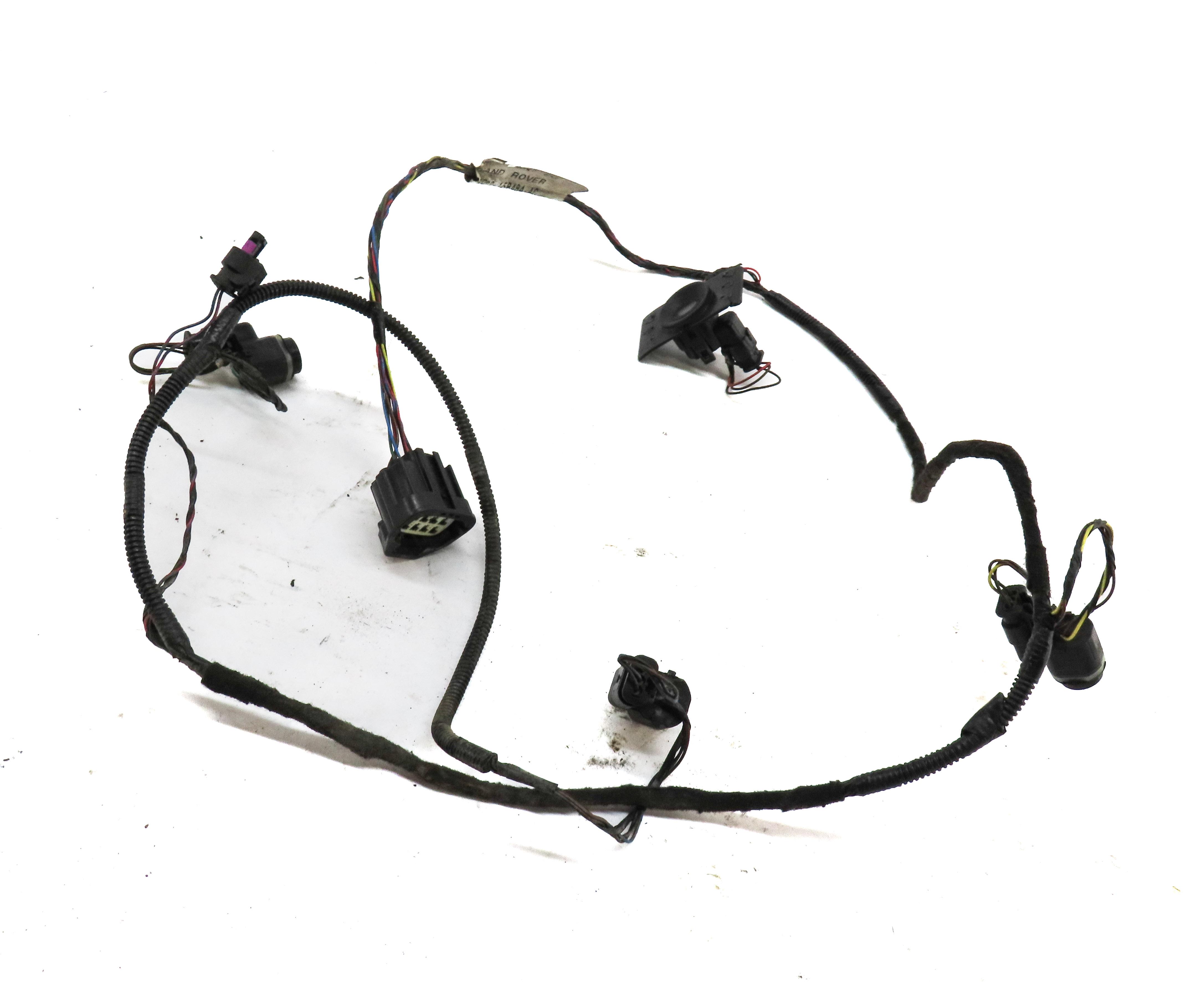 2013 LAND ROVER LR4 REAR PDC PARK DISTANCE SENSOR SET w/ HARNESS (BLACK) — exact item pictured