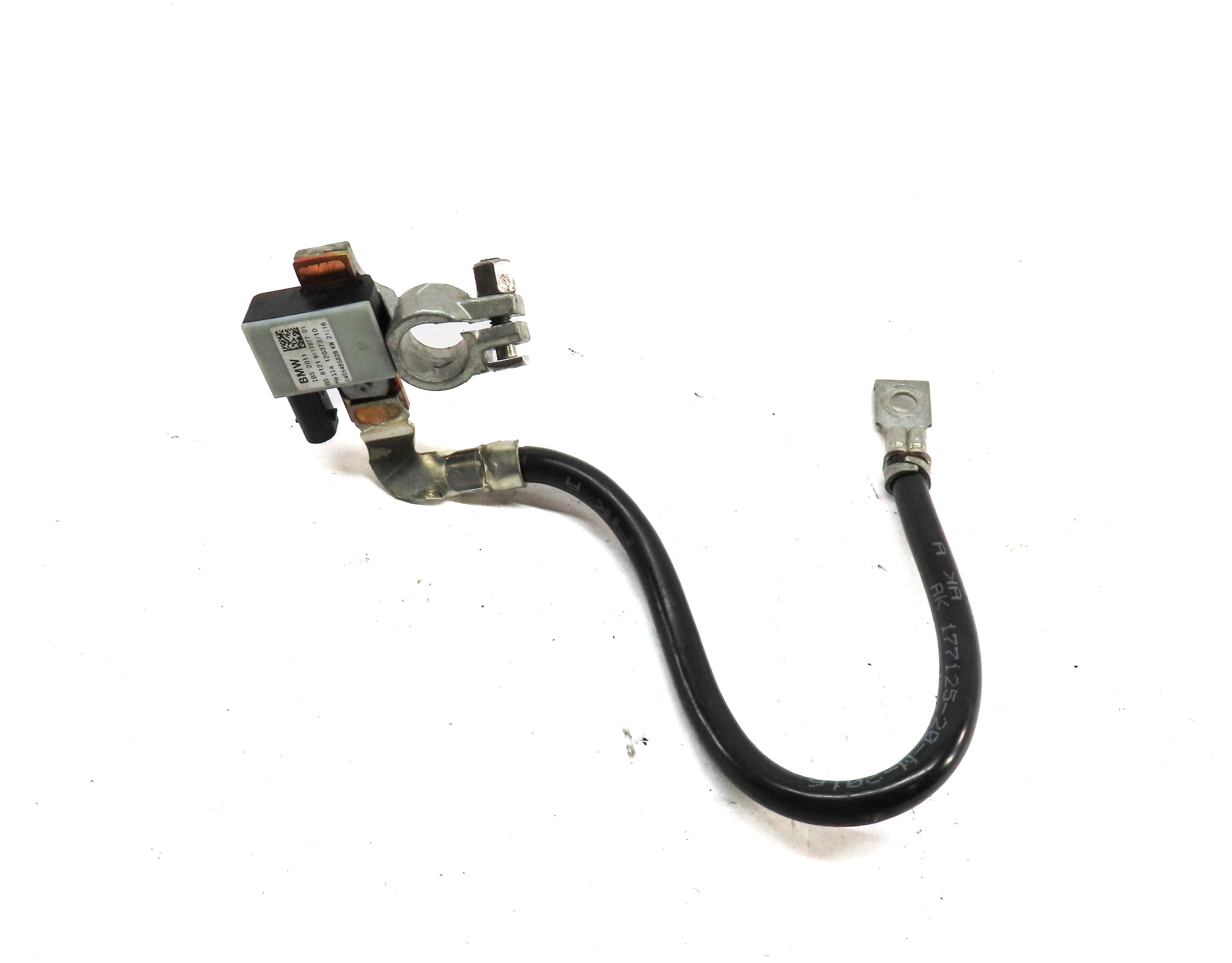 2016 BMW 328iGT F34 NEGATIVE BATTERY CABLE w/ INTELLIGENT BATTERY SYSTEM MODULE — exact item pictured