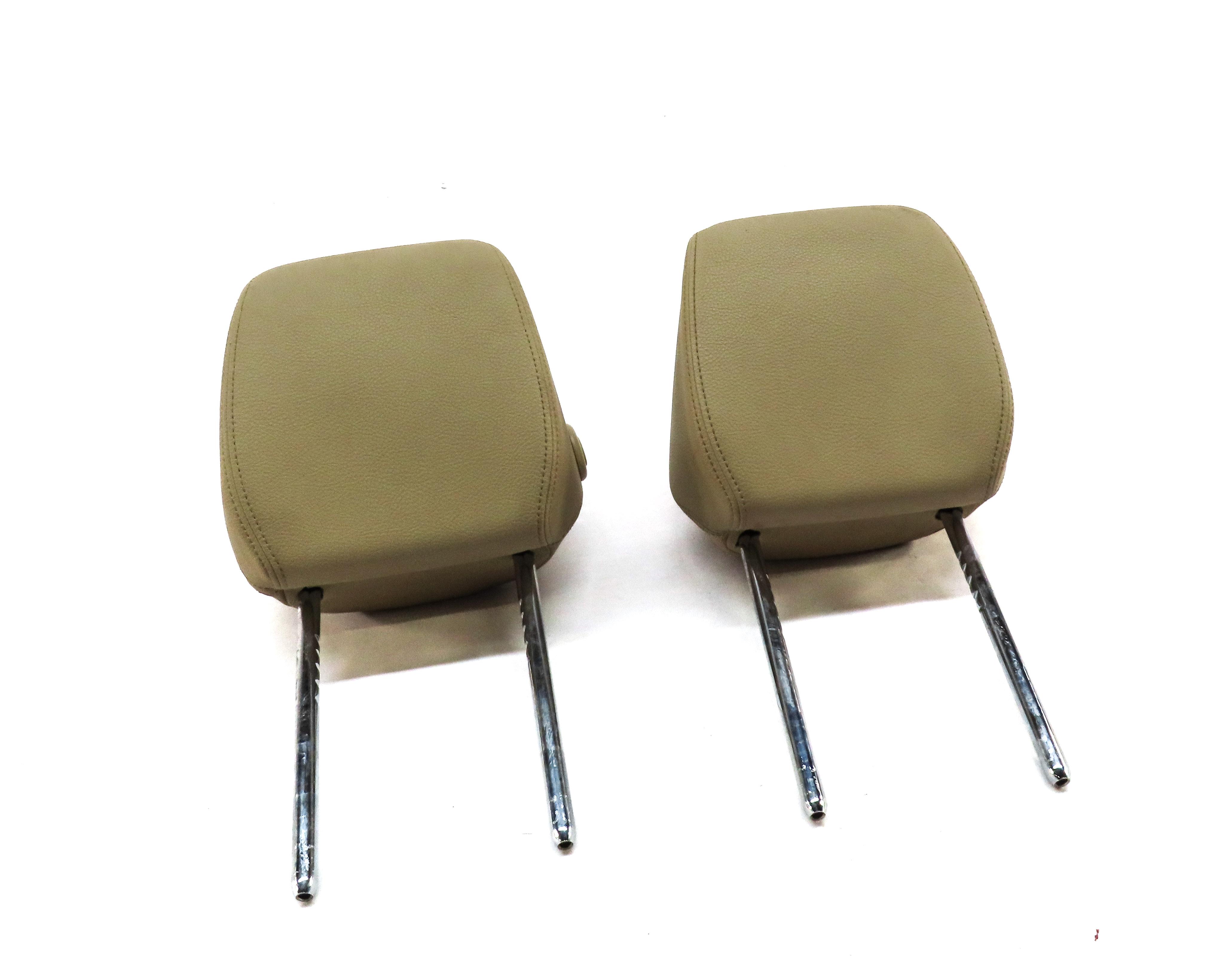 12-20 BMW 3 4 ACTIVE 3 M3 (F34) FRONT LEFT & RIGHT HEADREST SET 2 (VENETO BEIGE) — exact item pictured