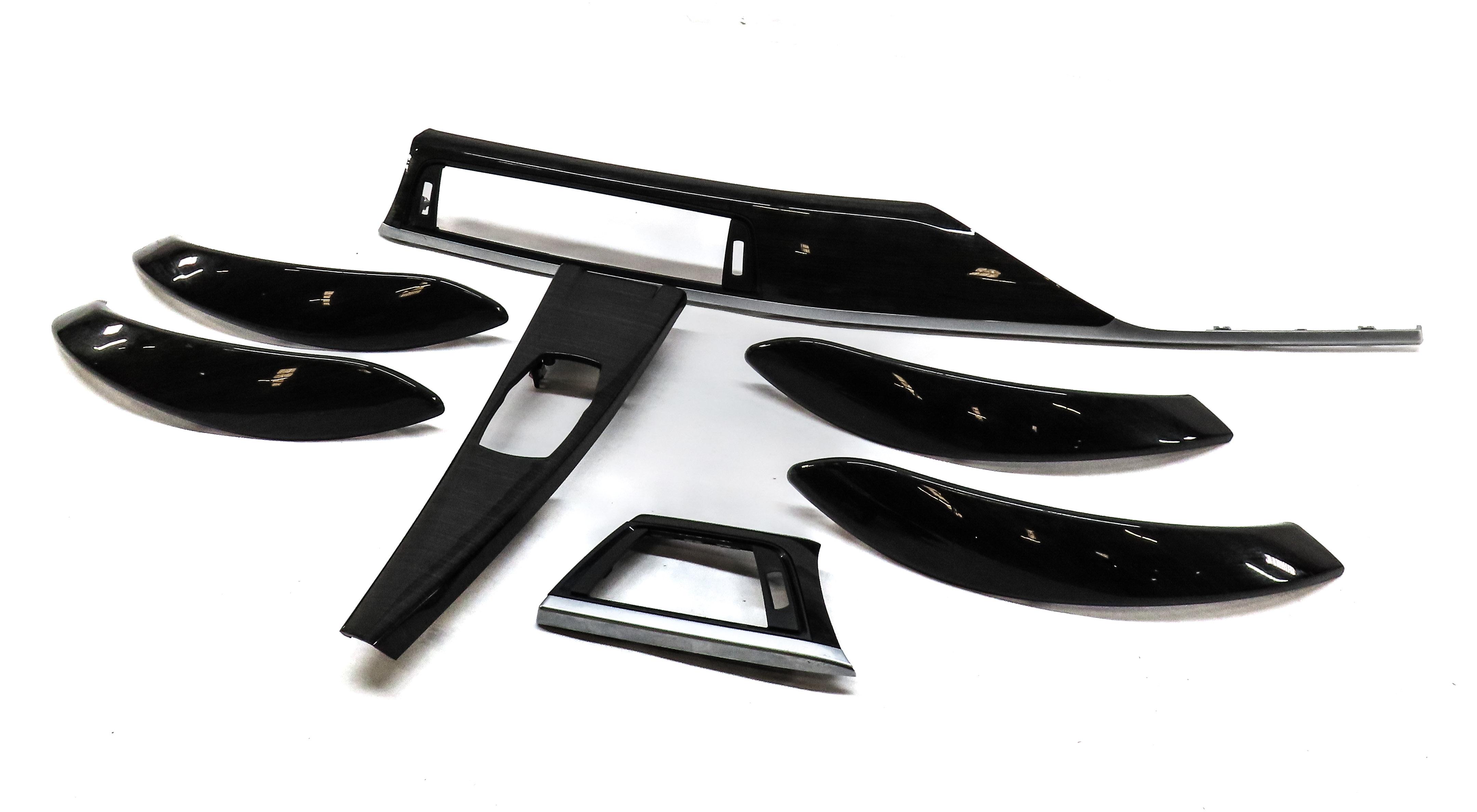 2016 BMW 328iGT (F34) FRONT REAR LEFT RIGHT DOOR DASH CONSOLE FINE WOOD TRIM SET — exact item pictured