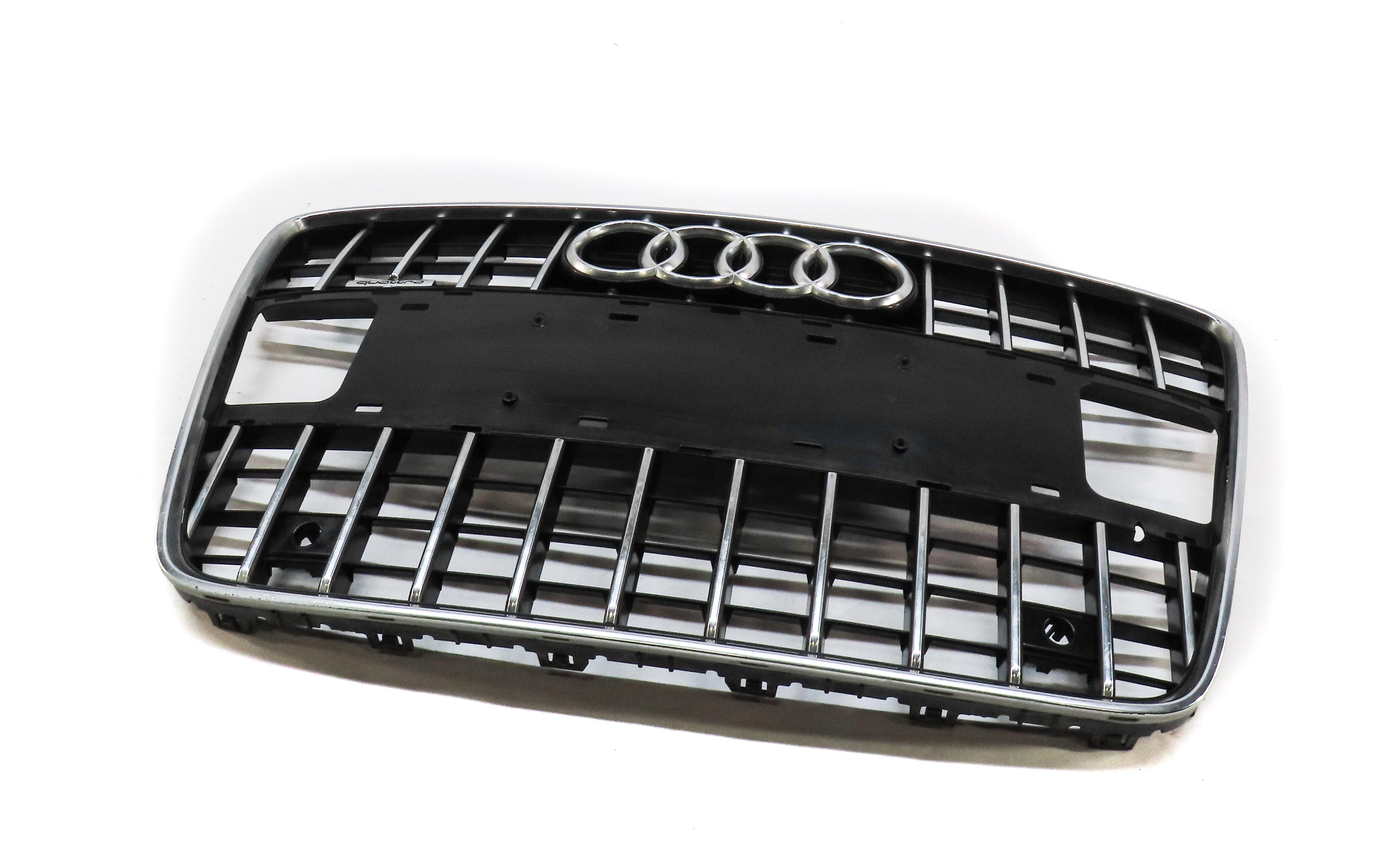 2010-2015 AUDI Q7 (4L) FRONT MAIN CENTER HOOD GRILLE AIR VENT TRIM (BLACK) — exact item pictured