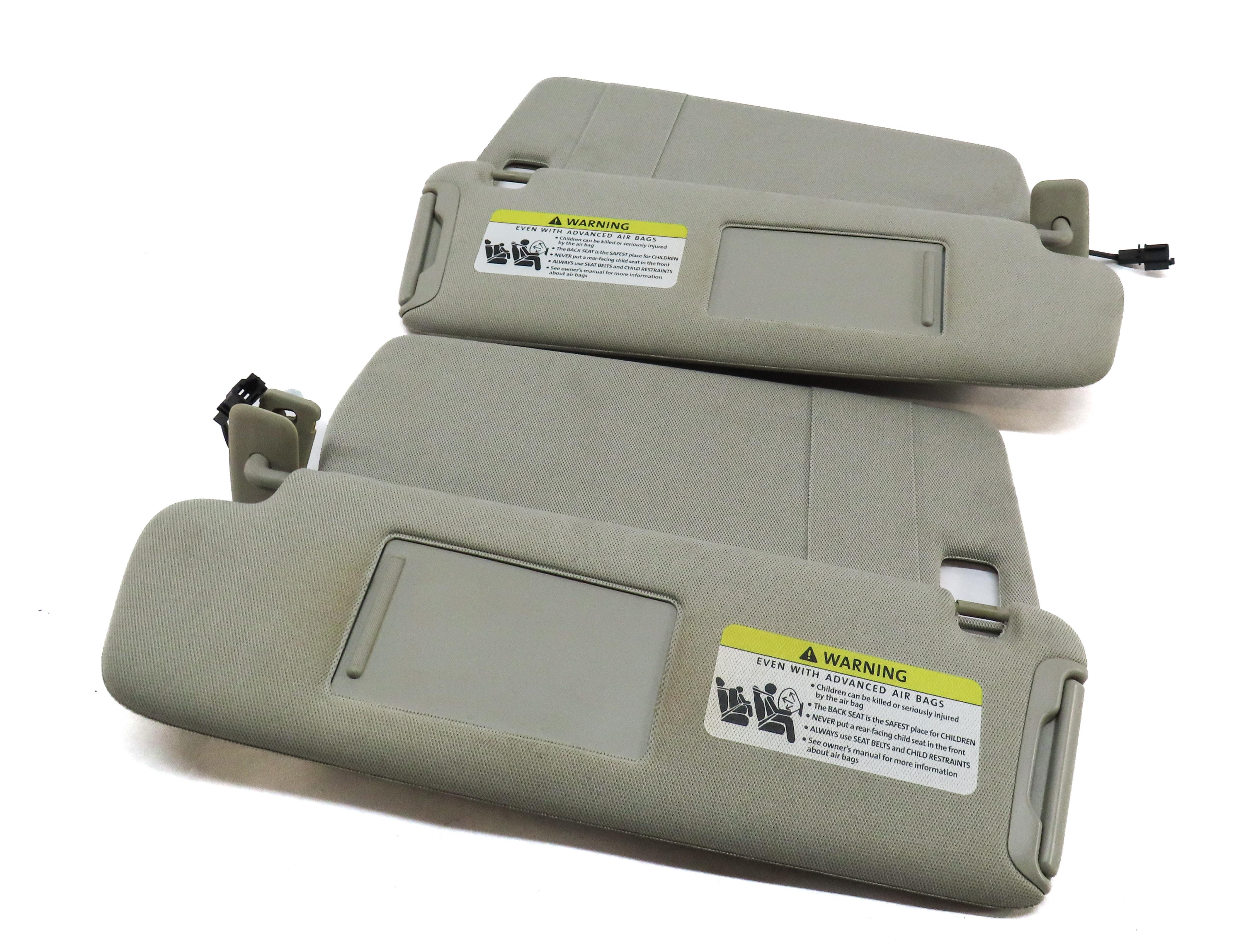 2007-2015 AUDI Q7 (4L) FRONT LEFT & RIGHT SUN VISOR SUNVISOR SHADE SET (GRAY) — exact item pictured
