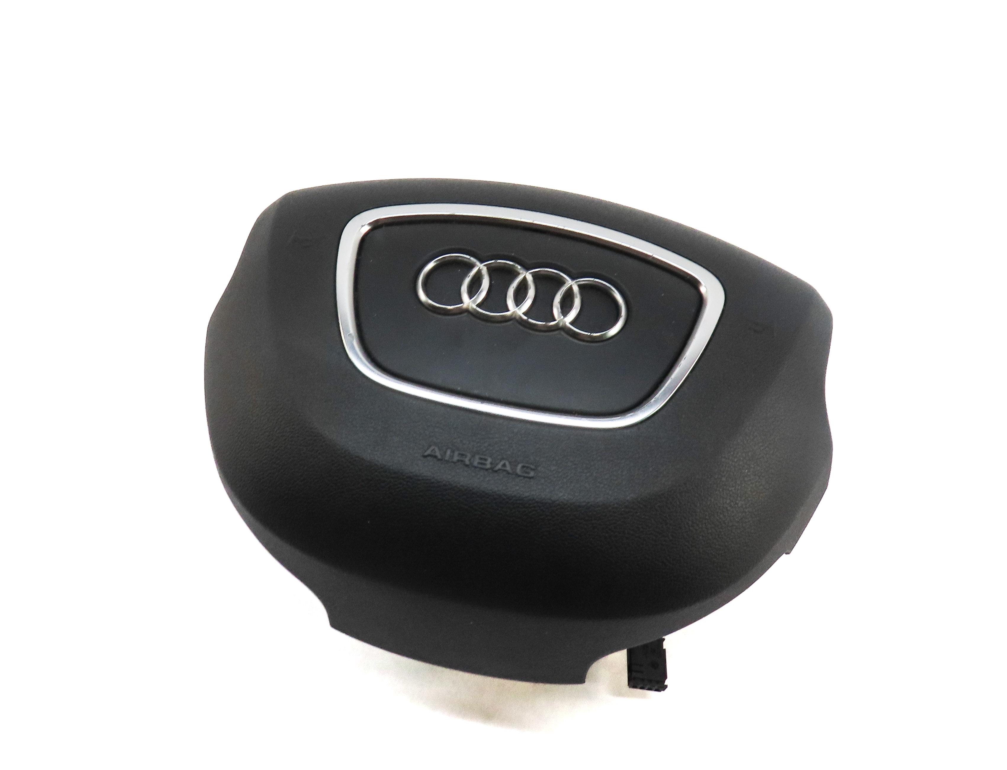 2011-2015 AUDI Q7 (4L) LEFT DRIVER STEERING WHEEL SRS AIRBAG AIR BAG (BLACK) — exact item pictured