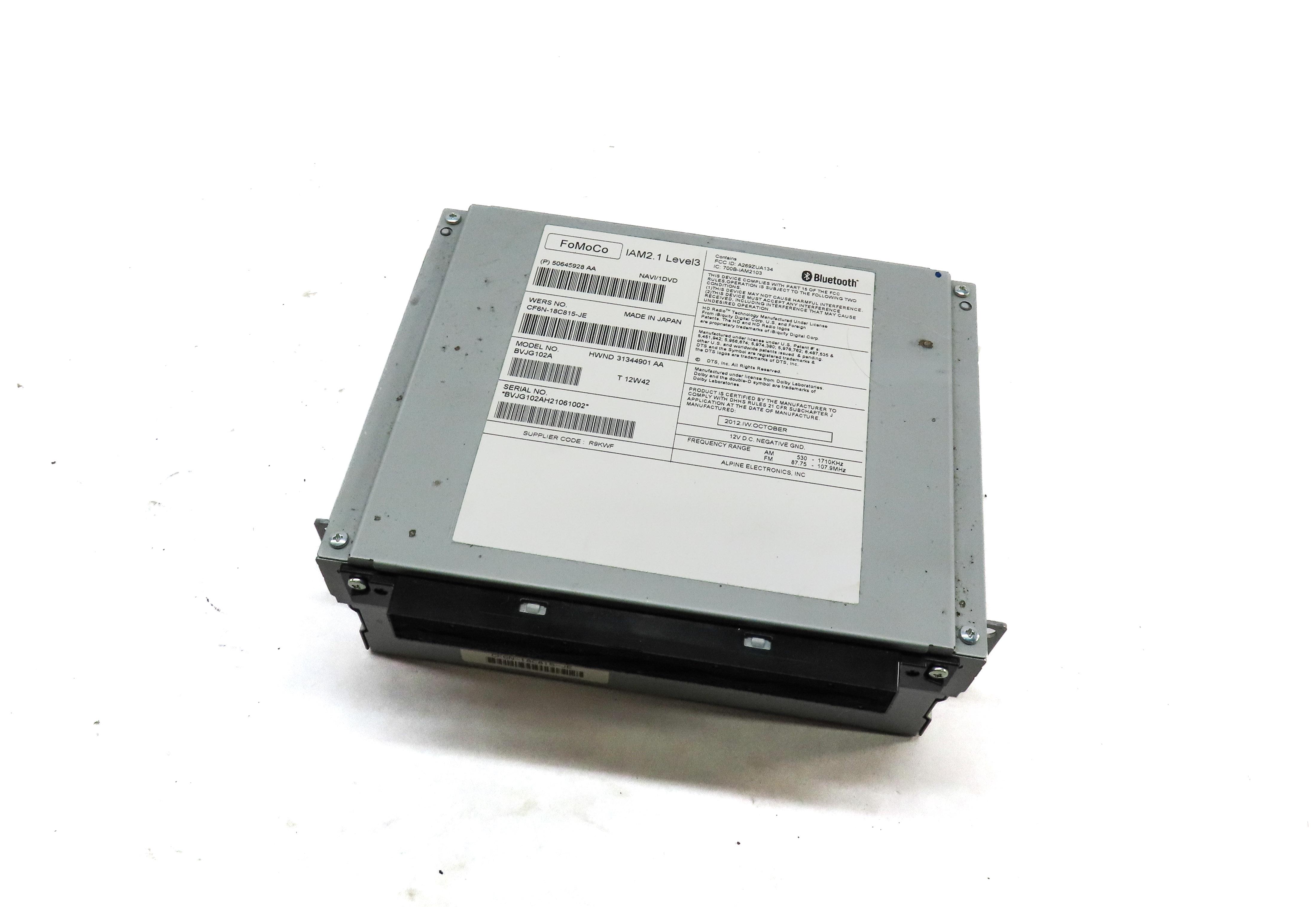2013 LAND ROVER LR4 RADIO STEREO NAVIGATION HEAD UNIT CD PLAYER CF6N18C815JE — exact item pictured