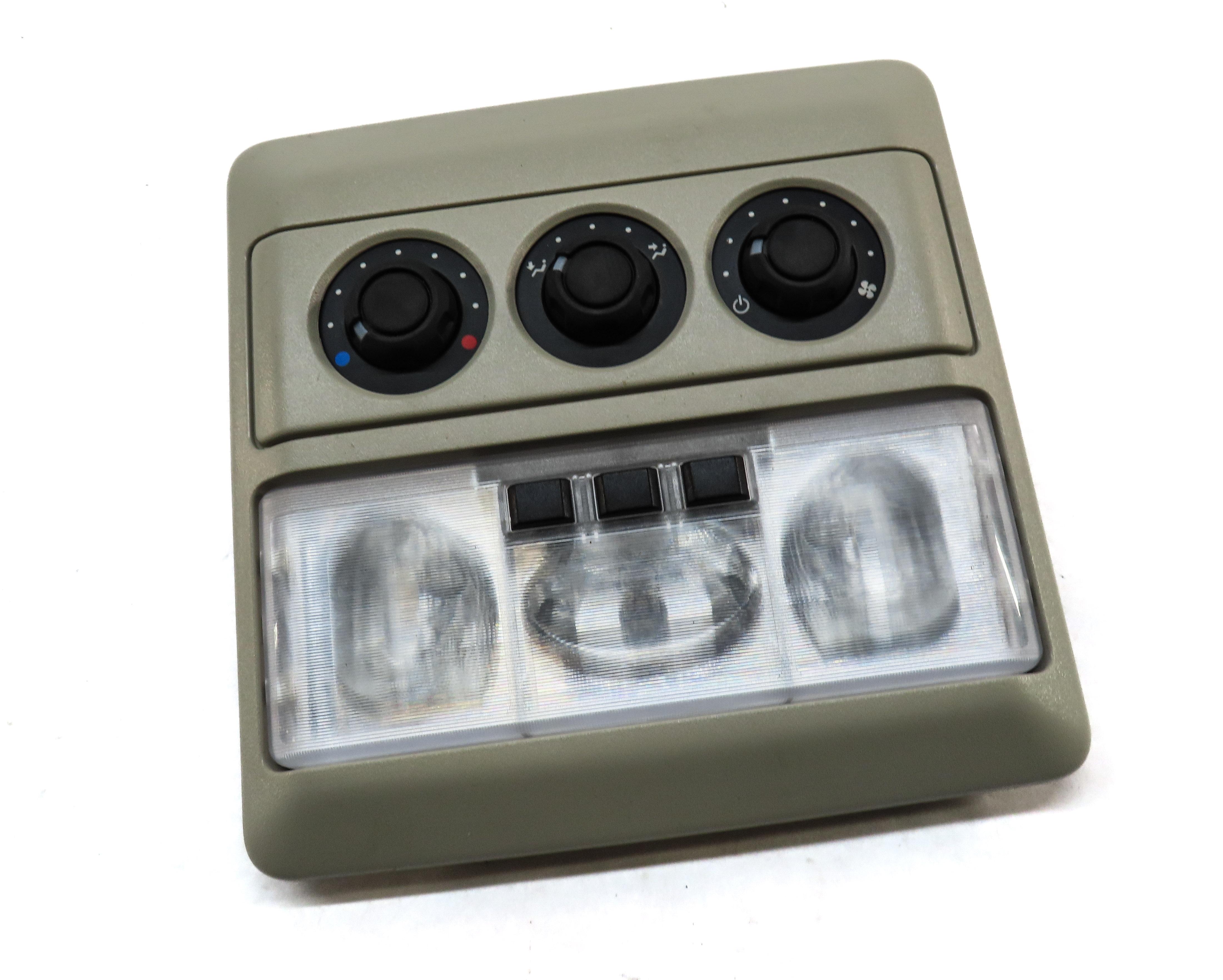 2013 LAND ROVER LR4 REAR OVERHEAD ROOF DOME LIGHT w/ A/C HEATER CONTROL (BEIGE) — exact item pictured