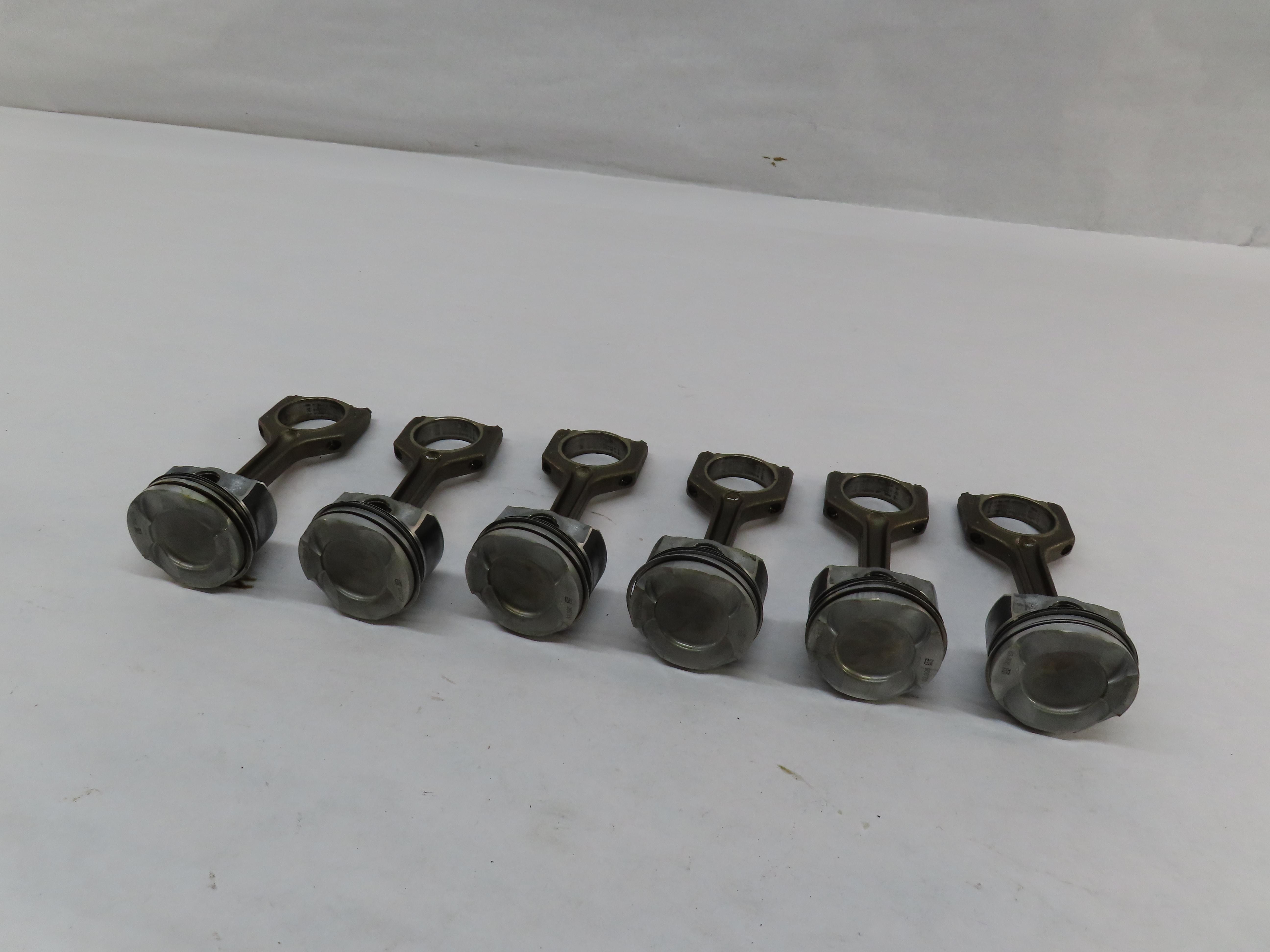 BMW 1/3/5/6/7/X1/X3/X5/X6 3.0L N55 TURBO ENGINE - PISTON w/ CONNECTING ROD SET/6 — exact item pictured