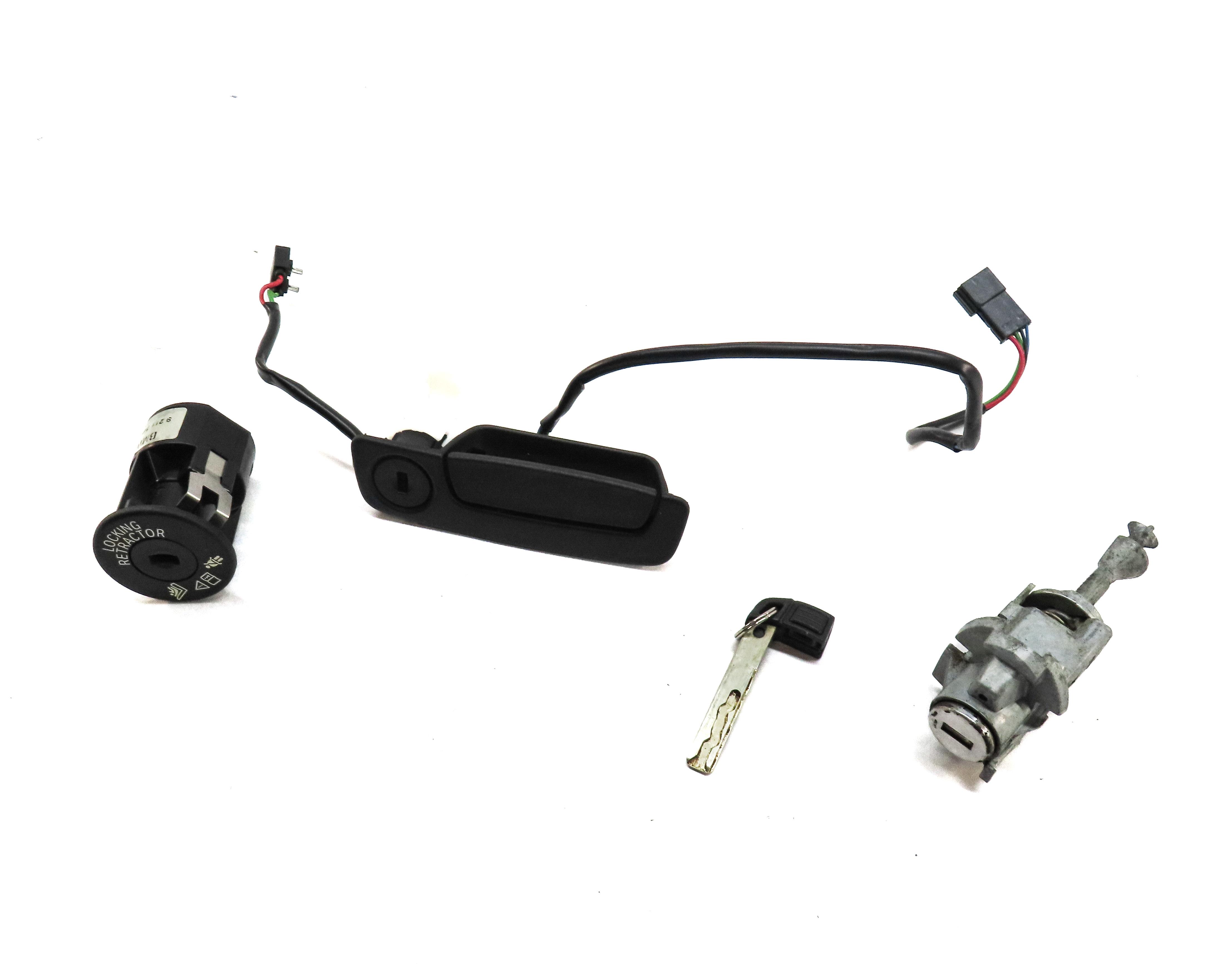 2011 BMW 335i (E93) CONVERTIBLE DOOR HANDLE GLOVE BOX SEAT LOCK CYLINDER KEY SET — exact item pictured