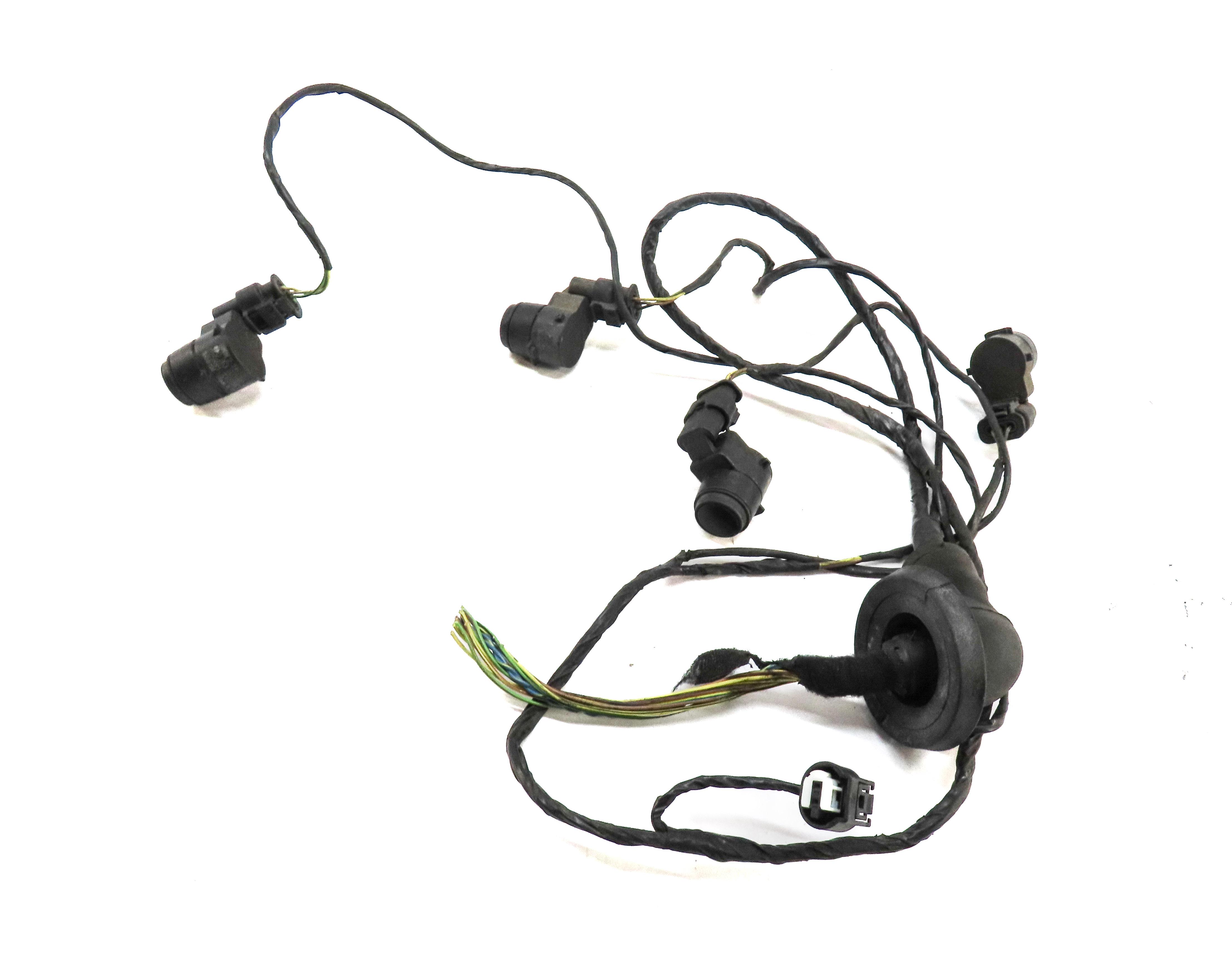 2011 BMW 335i (E90) REAR PDC PARK DISTANCE SENSOR SET w/ HARNESS (BLACK 475) — exact item pictured
