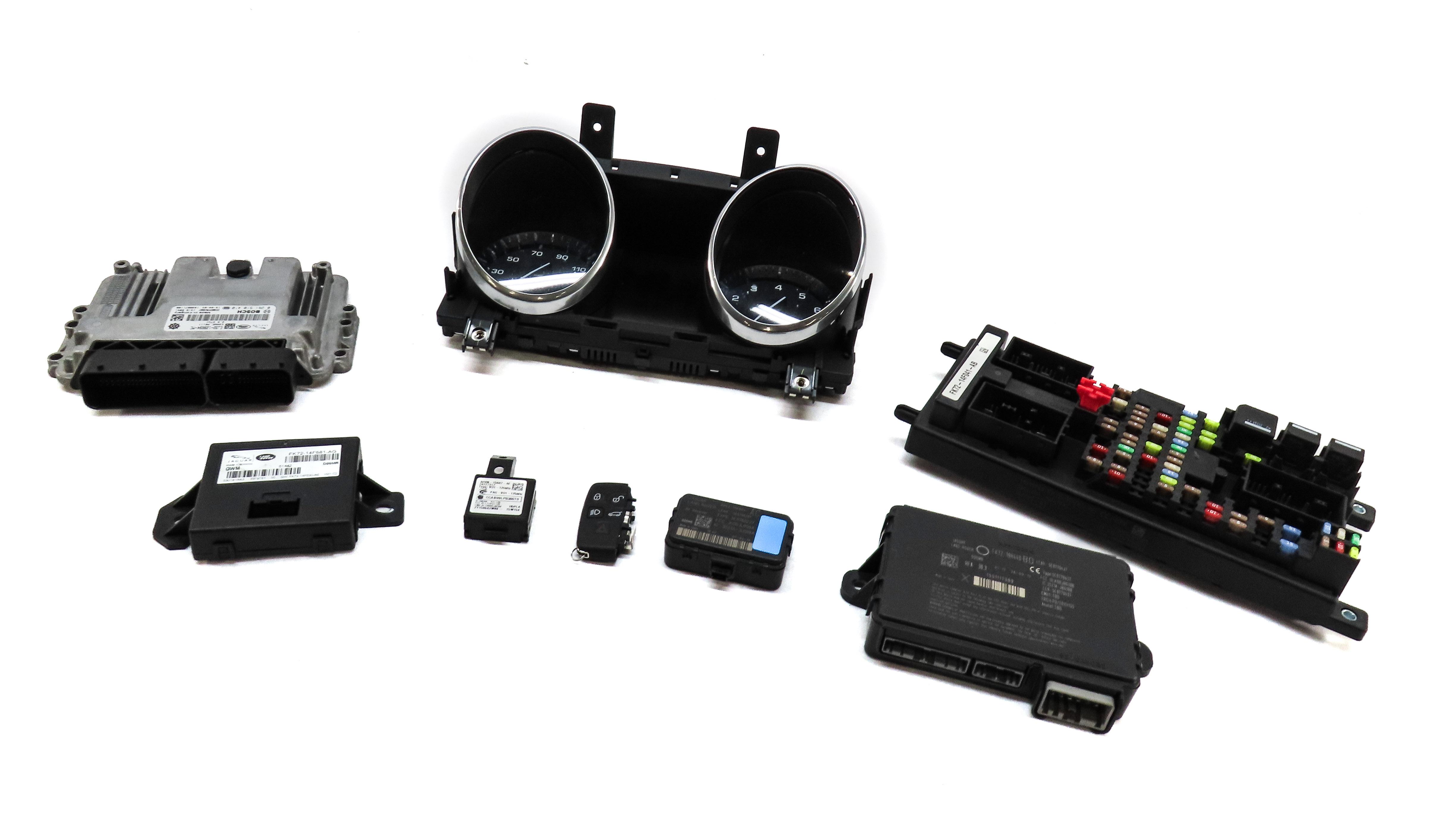 2015 DISCOVERY SPORT (L550) 2.0L TURBO ENGINE ECM BCM IMMOBILIZER MODULE KEY SET — exact item pictured
