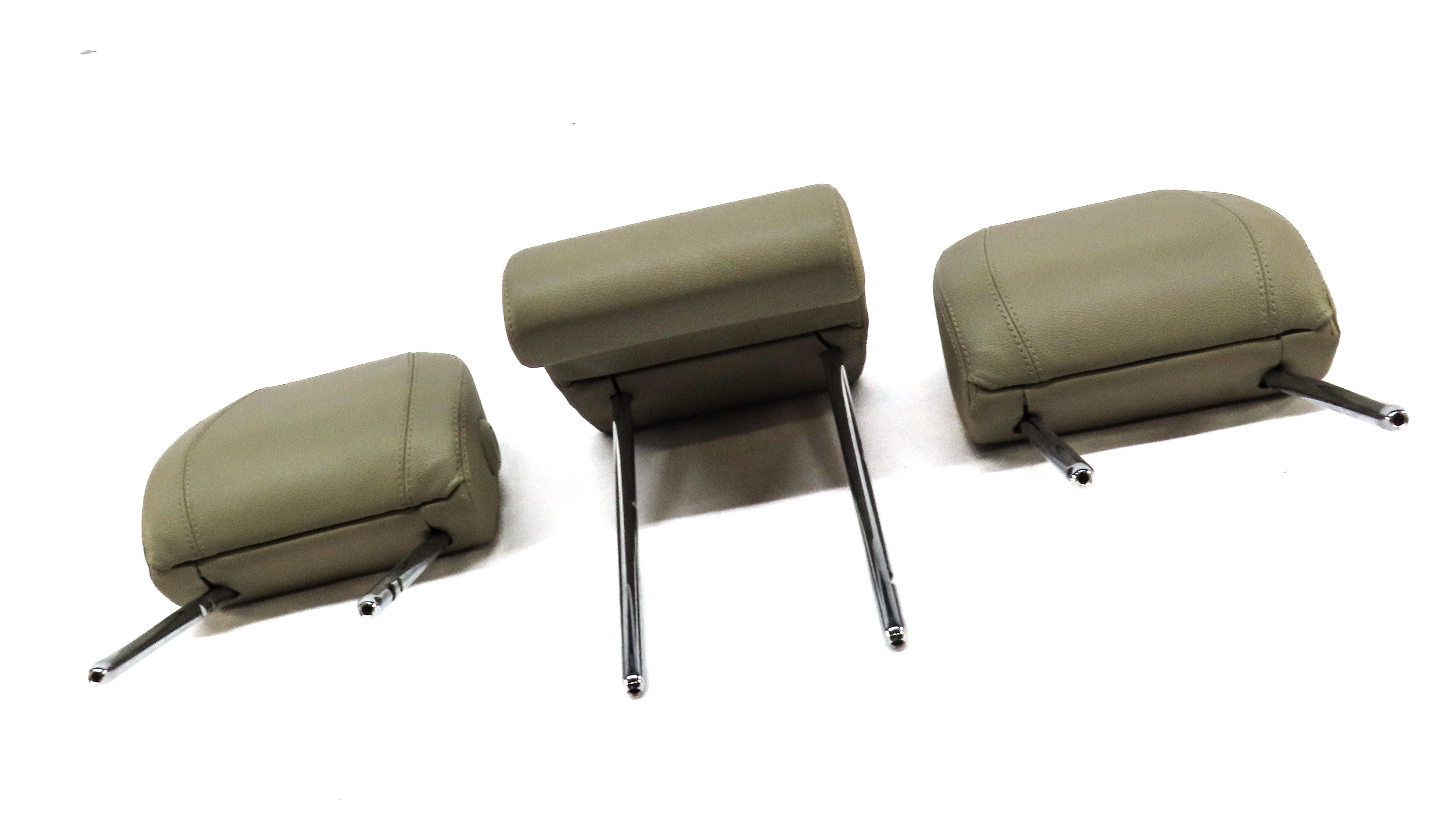 15-19 DISCOVERY SPORT (L550) REAR LEFT RIGHT & CENTER HEADREST SET3 ALMOND BEIGE — exact item pictured
