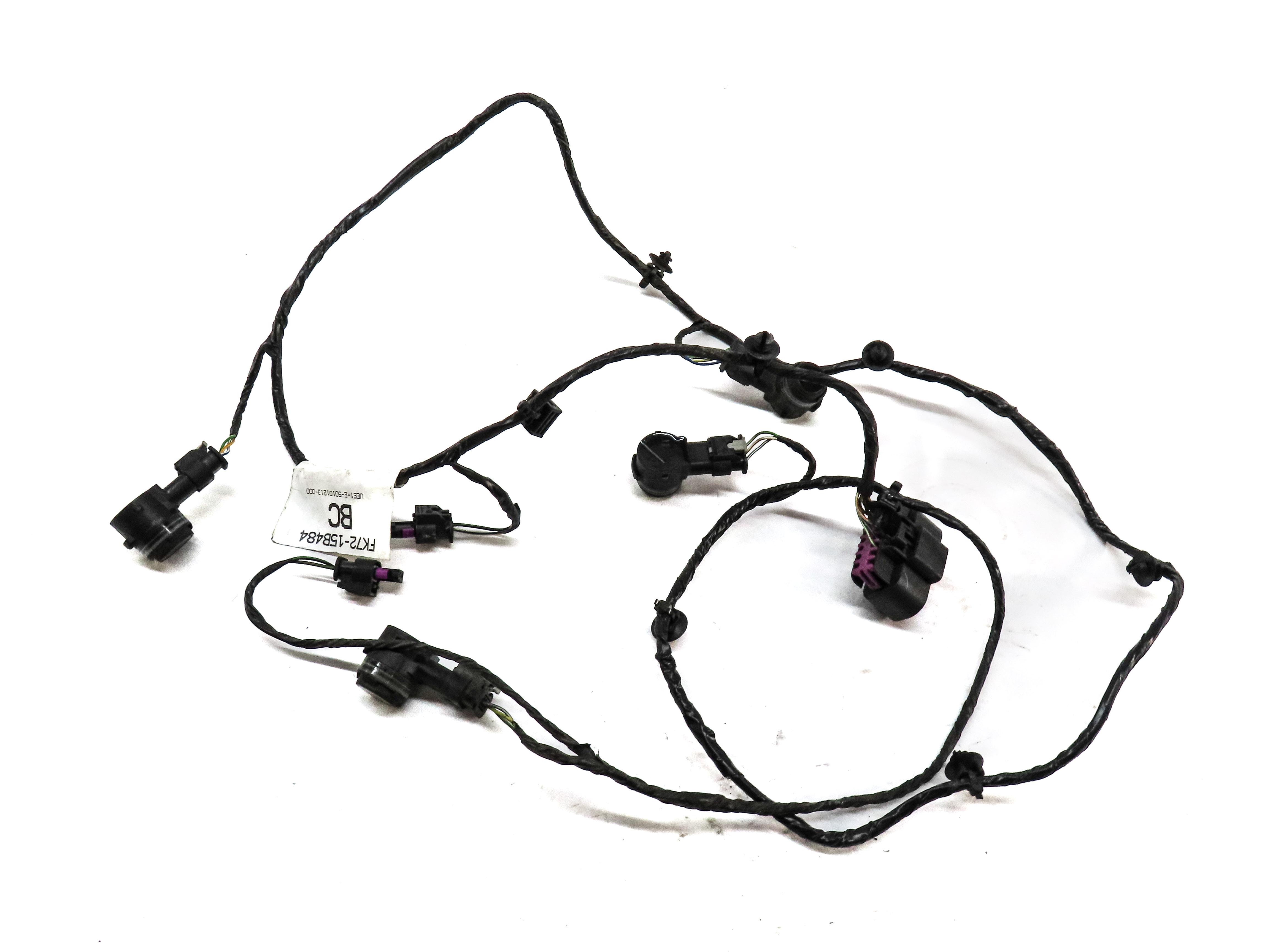 2015 DISCOVERY SPORT (L550) REAR PARK ASSIST PDC SENSOR SET 4 (BLACK) w/ HARNESS — exact item pictured