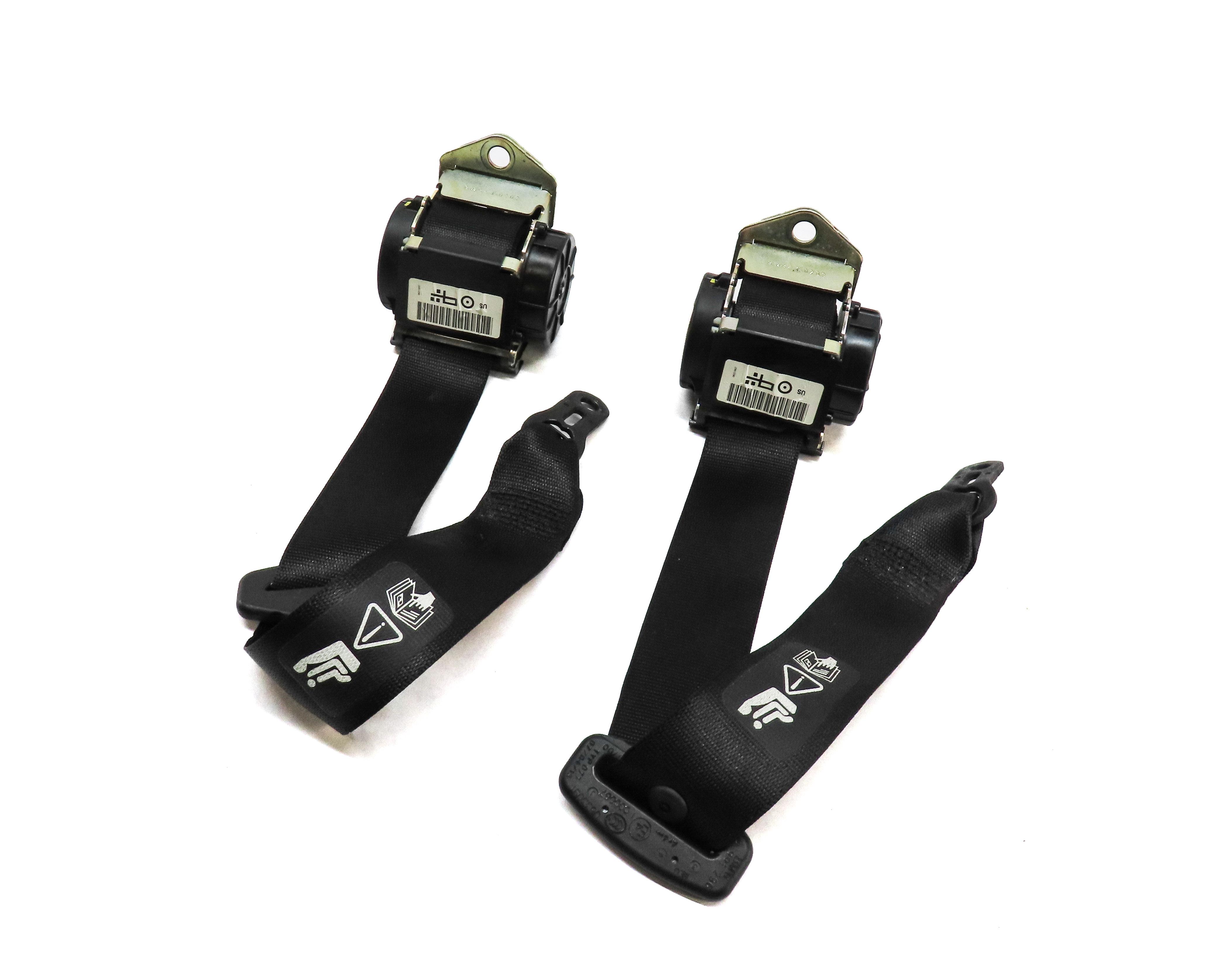 2015 BMW X1 (E84) REAR LEFT & RIGHT 2ND ROW SEATBELT RETRACTOR SET 2 (BLACK) — exact item pictured
